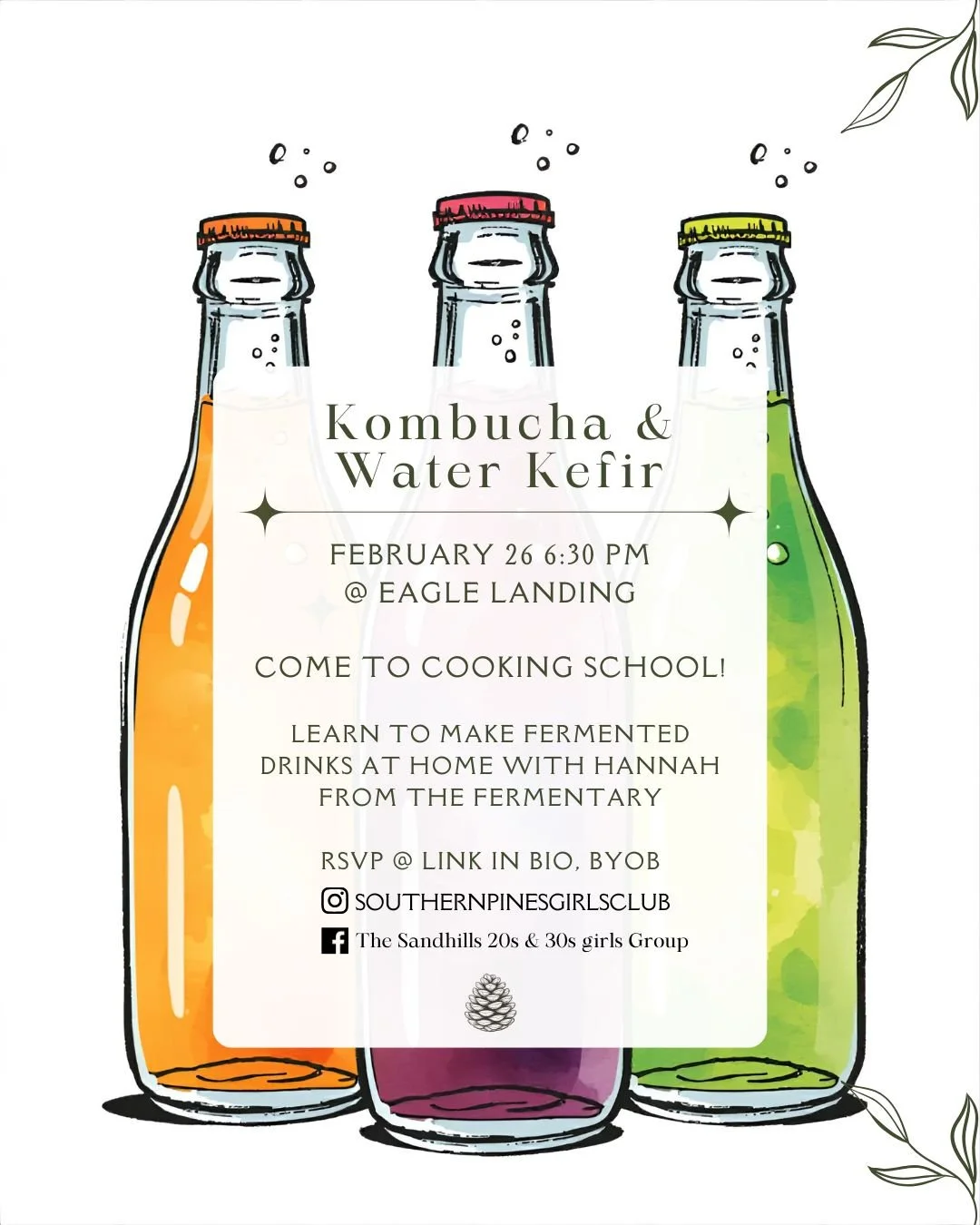 Girls Night! Kombucha & Water Kefir with the Southern Pines Girls Club