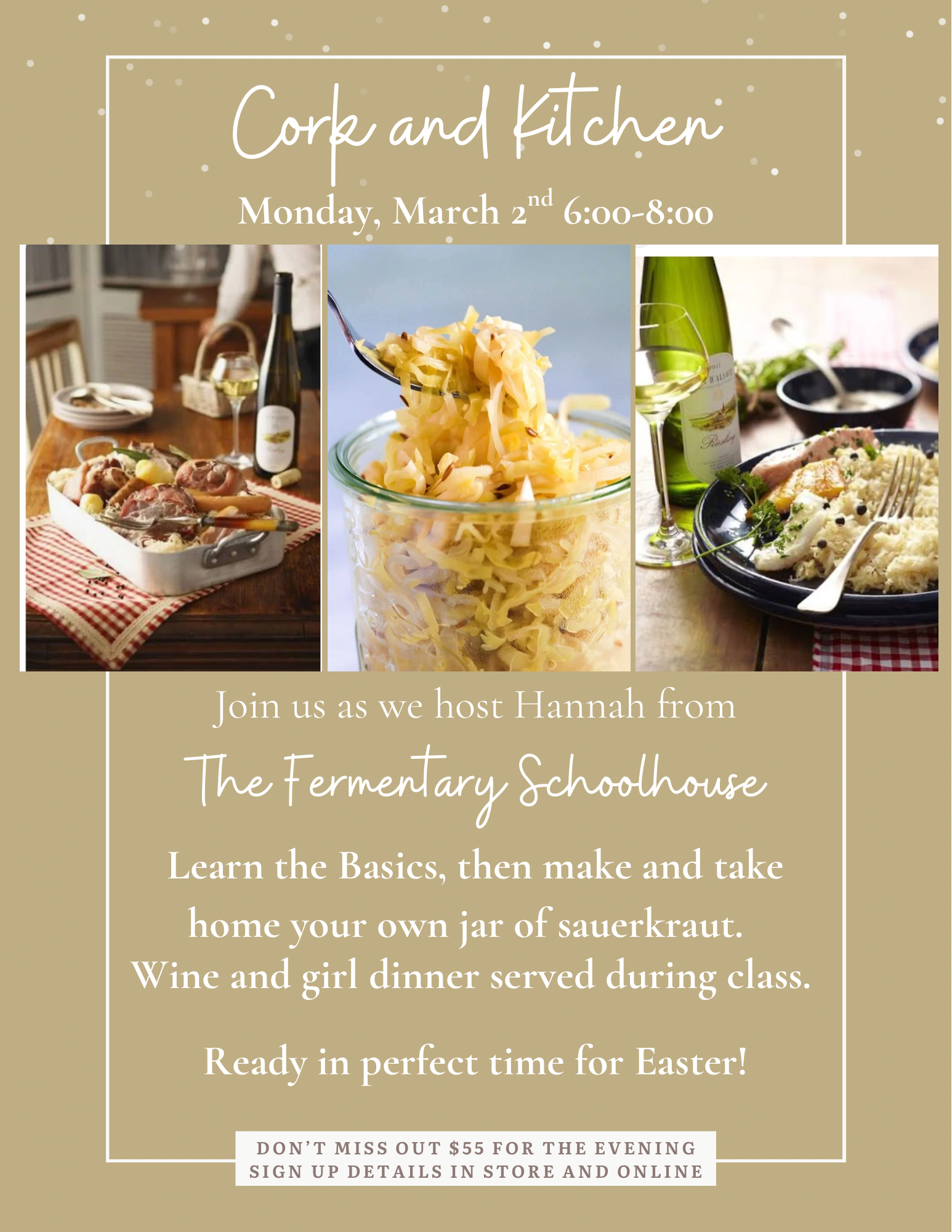 Cork &amp; Kitchen: Sauerkraut Night @ Cork and Carriage Wine Bar