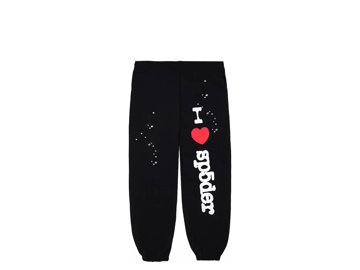 I Heart Sp5der Sweatpants - Black