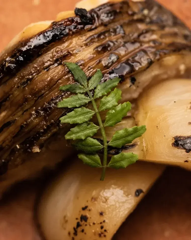 Japanese dish called Nasu Dengaku (Miso-Glazed Eggplant).