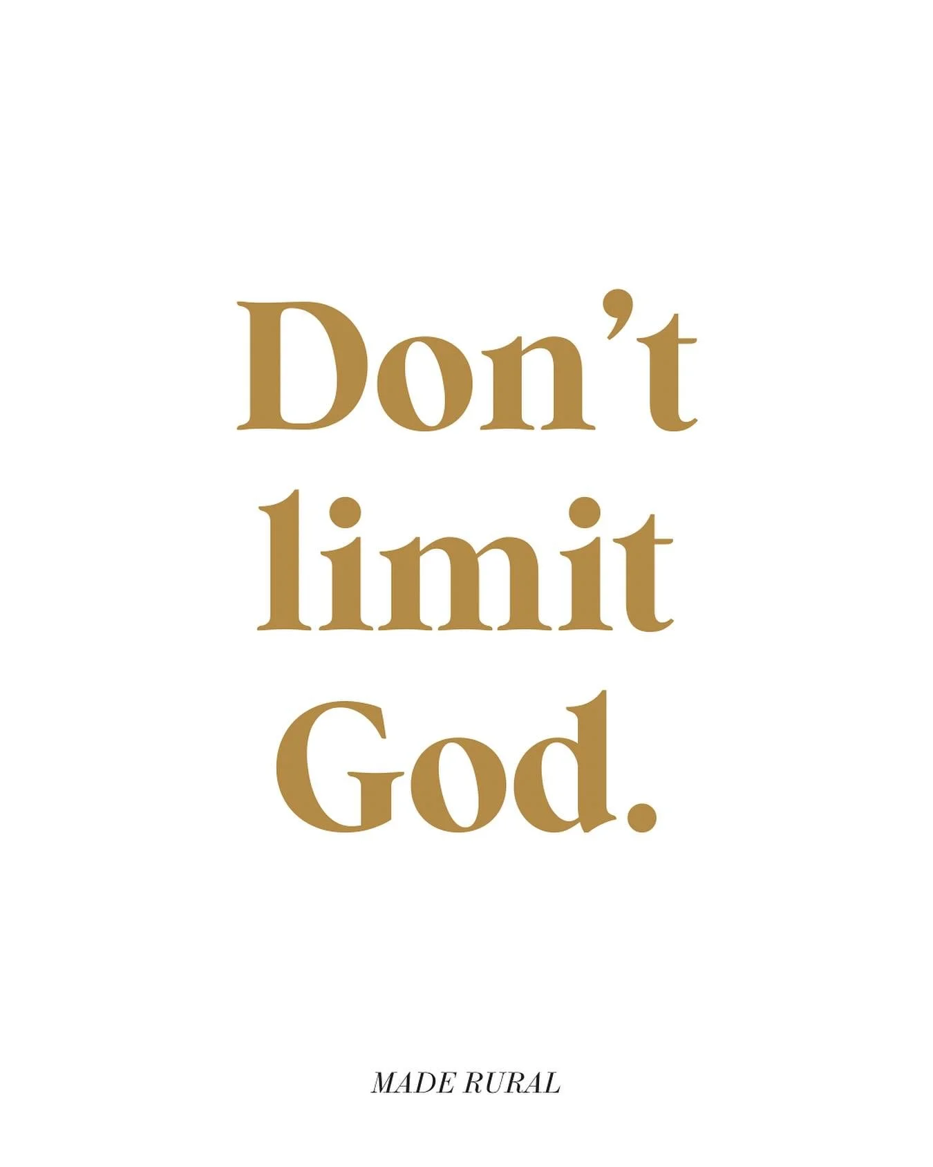 What if you stopped limiting God and started believing in who He made you to be? It&rsquo;s never too late to dream big and I want you to start taking small, steady steps toward your dreams. 

God has put on the inside of you strength, resilience, wi