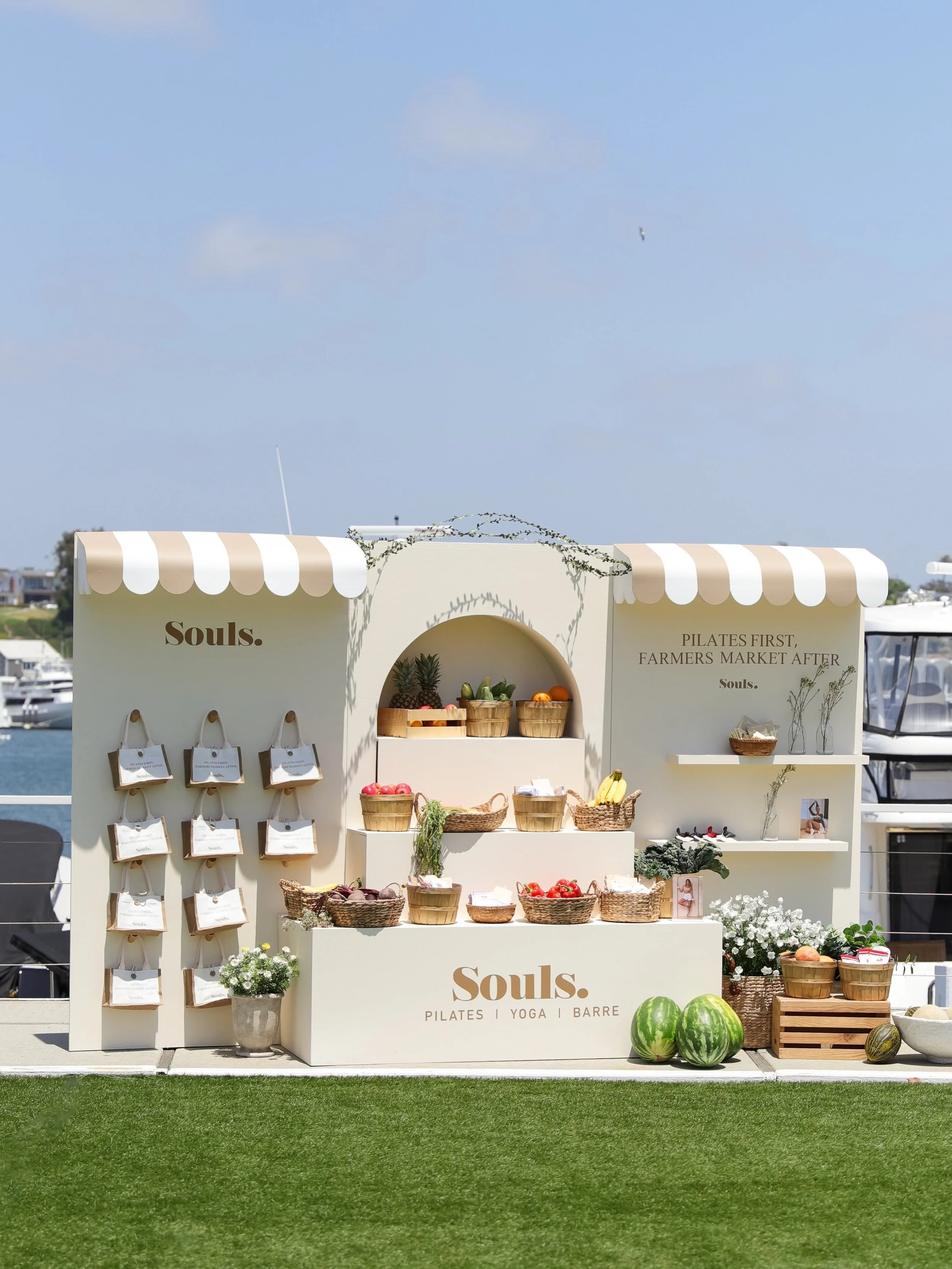 Spend the weekend with us at The Shore ☀️⁠
⁠
Movement on the lawn &amp; shopping by the water. It&rsquo;s starting to feel a lot like summer around here!⁠
⁠
🧘 Pilates with @reformingpilates 
💎 Jewels by @shopcamore 
👙 Swim by @auramarieswim 
✨ Hyd