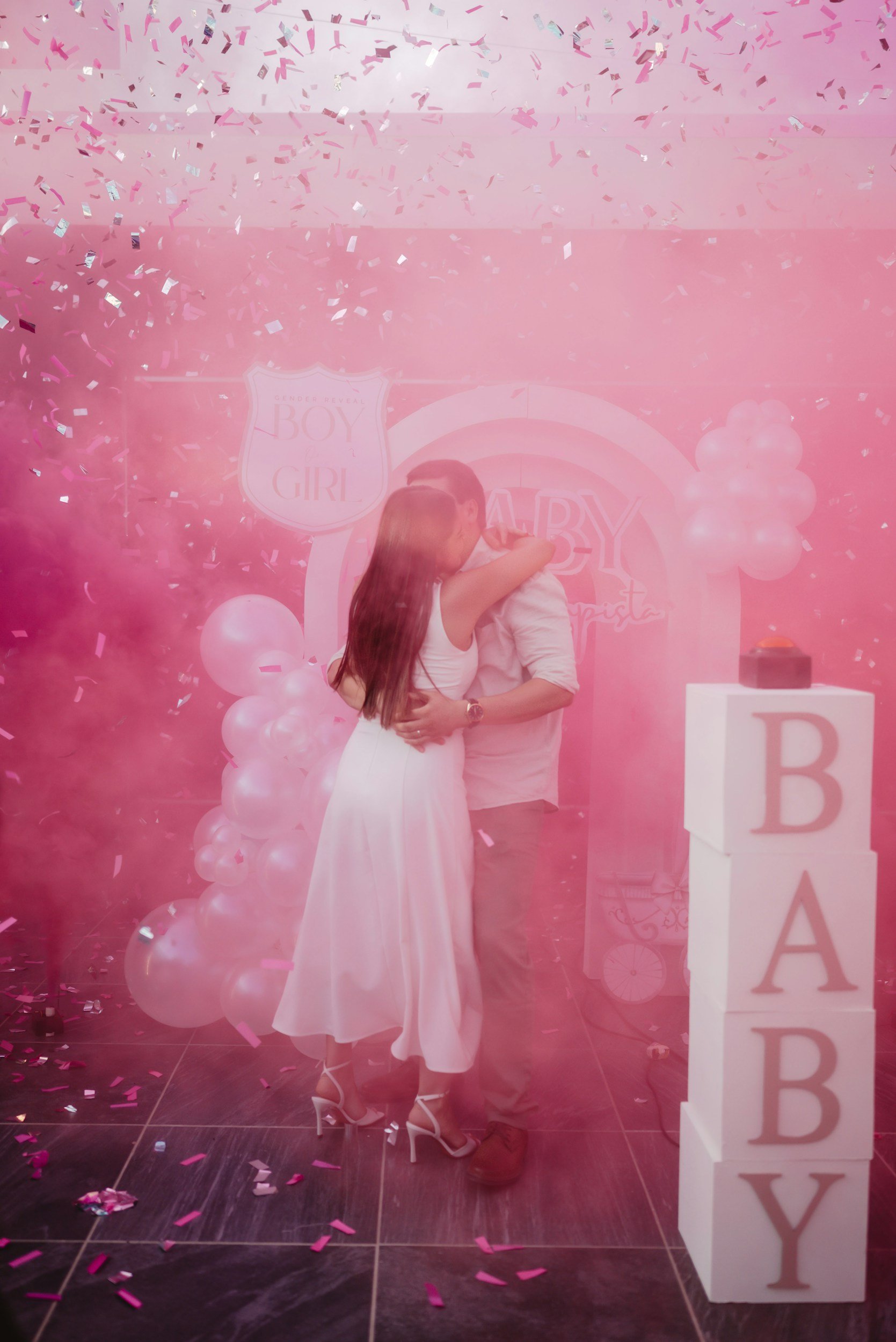 Gender reveal cannon for families receiving early gender DNA testing results in Houston.