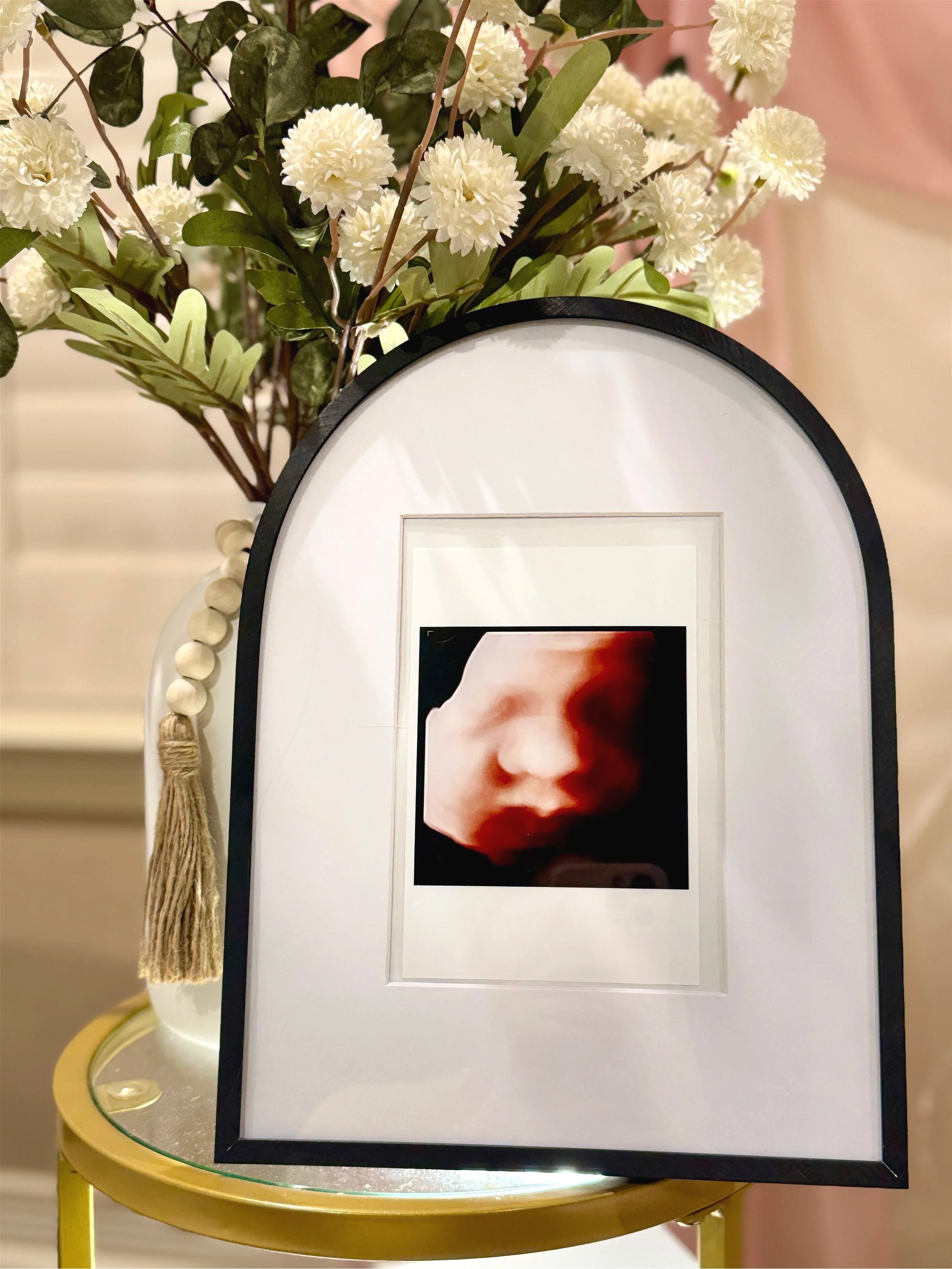 Framed 3D and 4D ultrasound keepsake photo from Baby Bliss Ultrasound Houston