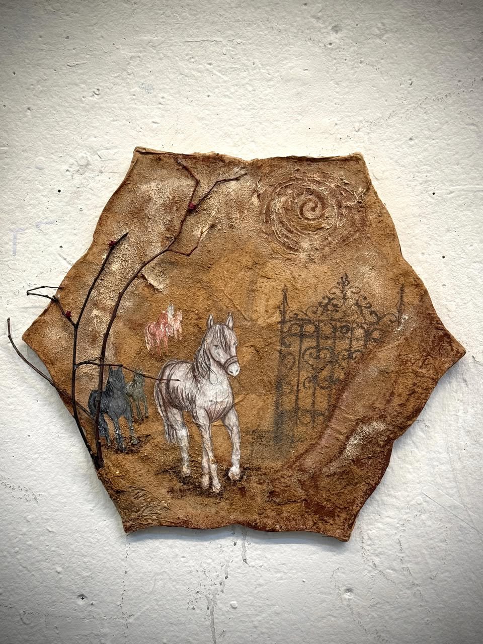 "Horses" By Carmen Casillas -Acrylic on wood