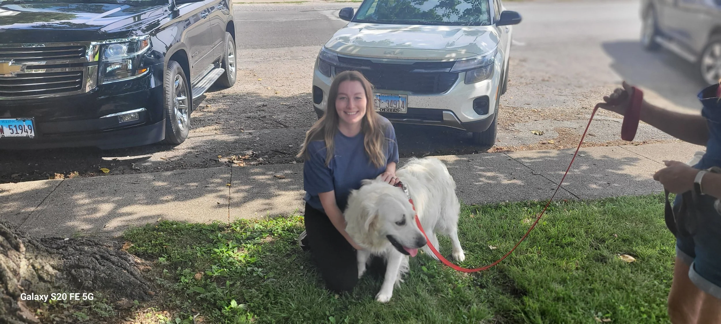Layla with her Vet