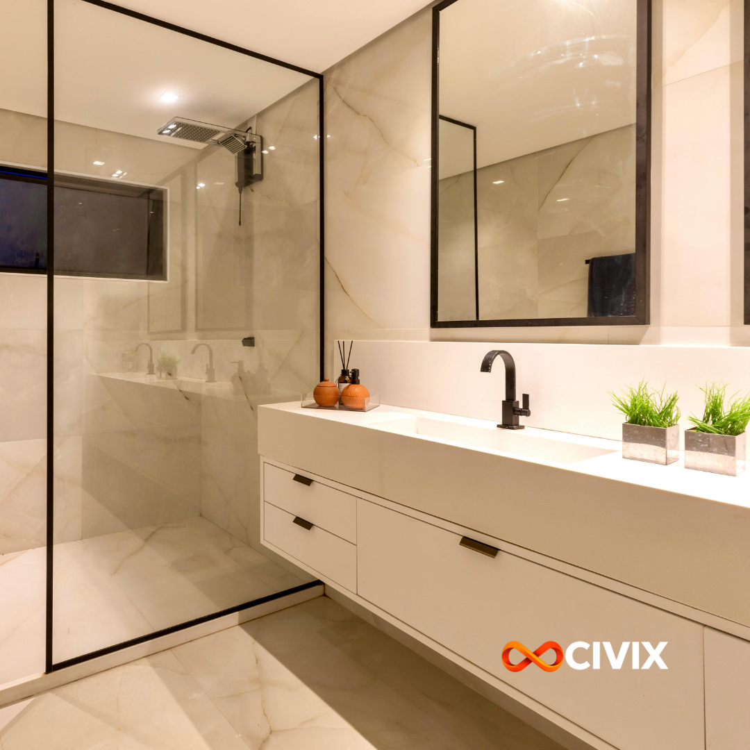 Acabados interiores en cocina con mobiliario, revestimientos y detalles arquitectónicos.