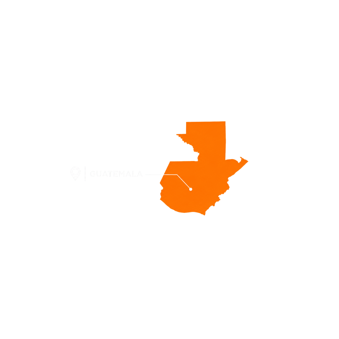 Mapa de México con una flecha roja señalando la Península de Yucatán y etiquetas en color naranja y blanco.