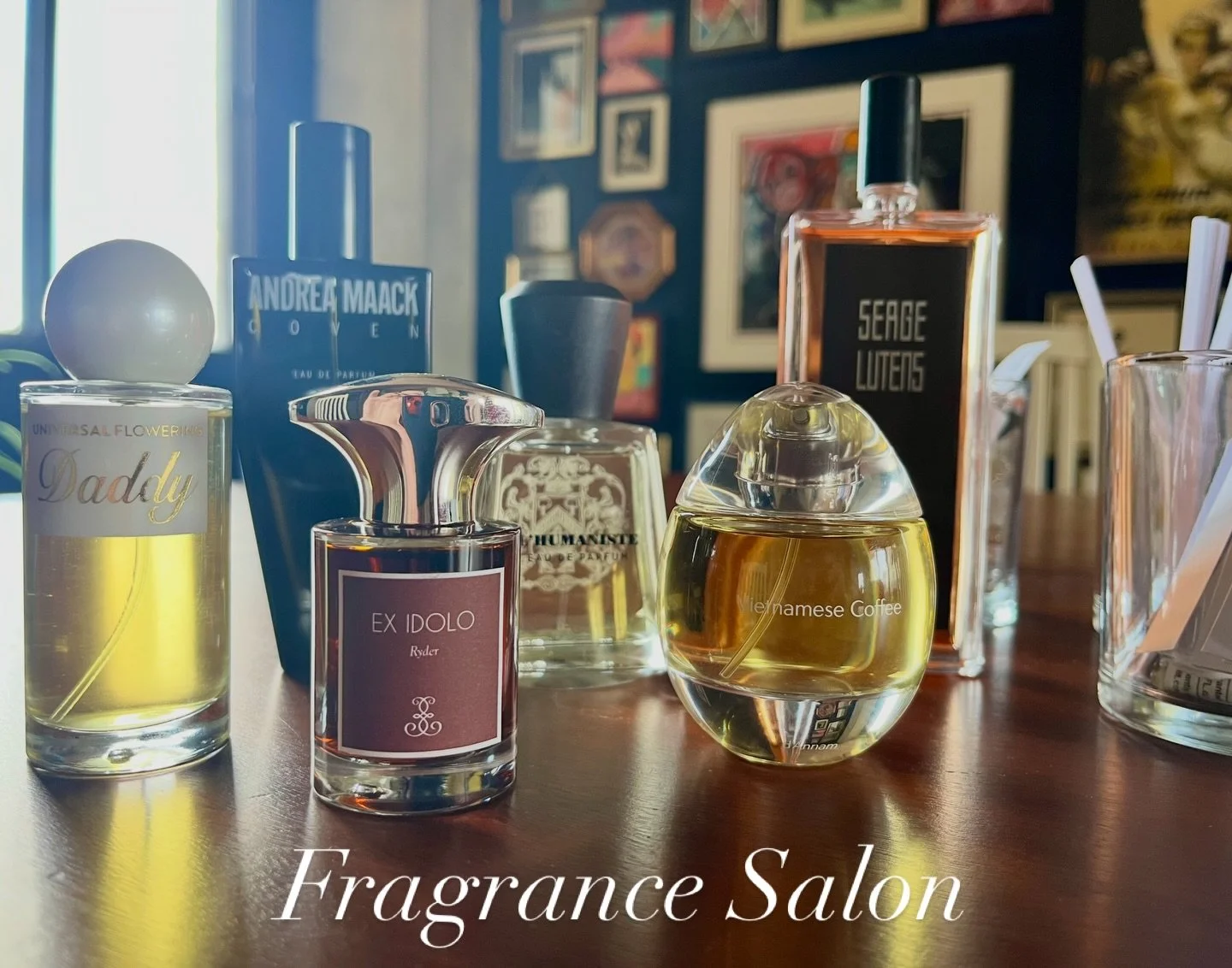 Have perfume, will travel. Excitedly preparing for tonight&rsquo;s Fragrance Salon with my friends at @houseofhushburlesque. Artists are so fun to talk perfume with because they inherently understand world building, and their imaginations are well su