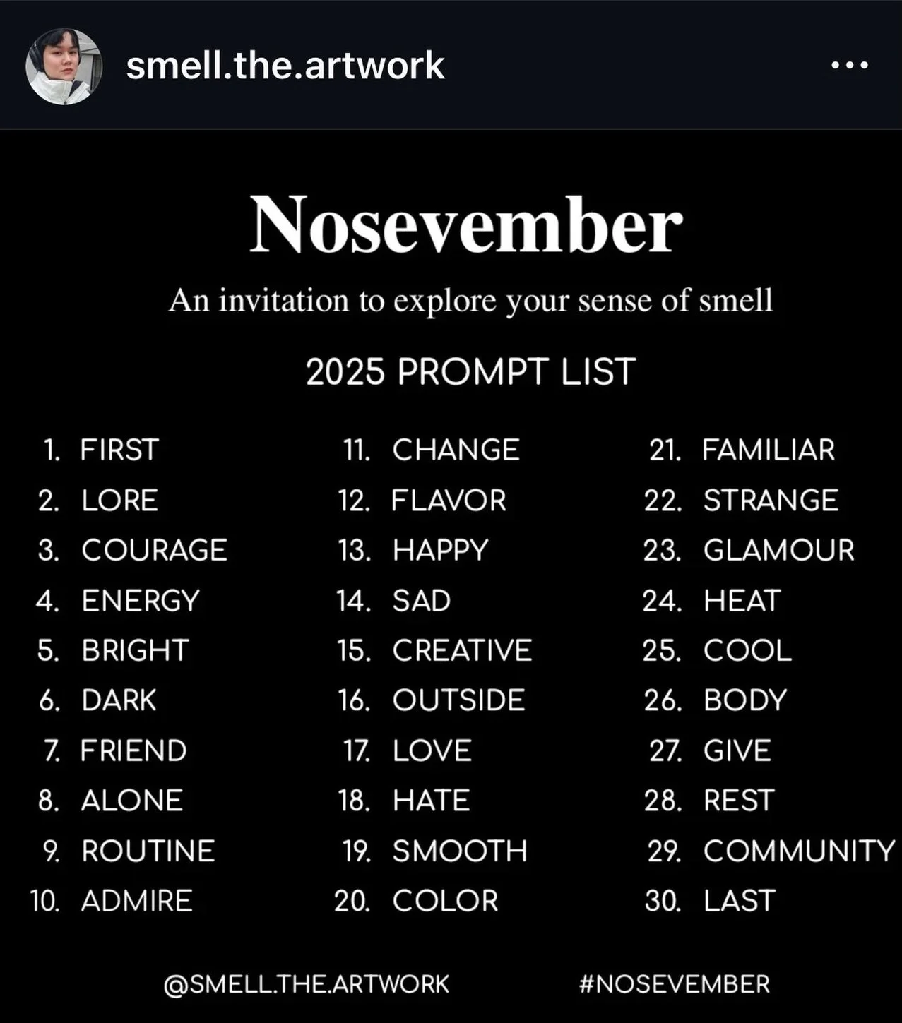 #Nosevember 27. Give 
Nosevember by Lucy (@smell.the.artwork)

A massive thank you to Lucy (@smell.the.artwork) for putting together Nosevember prompts for the past few years to help the fragrance community share their reflections on their sense of s