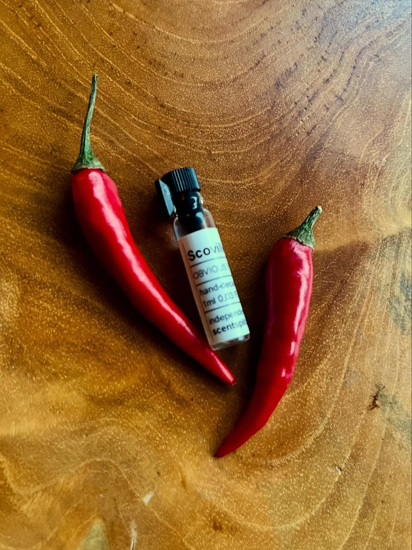 #Nosevember 24. Heat 
Scoville by Obvious (2024)
Perfumer: Patrice Revillard 

Named for the rating system that measures the level of heat in peppers based on their capsaicin content, Scoville was a fresh, spicy surprise for me. Not unlike the surpri