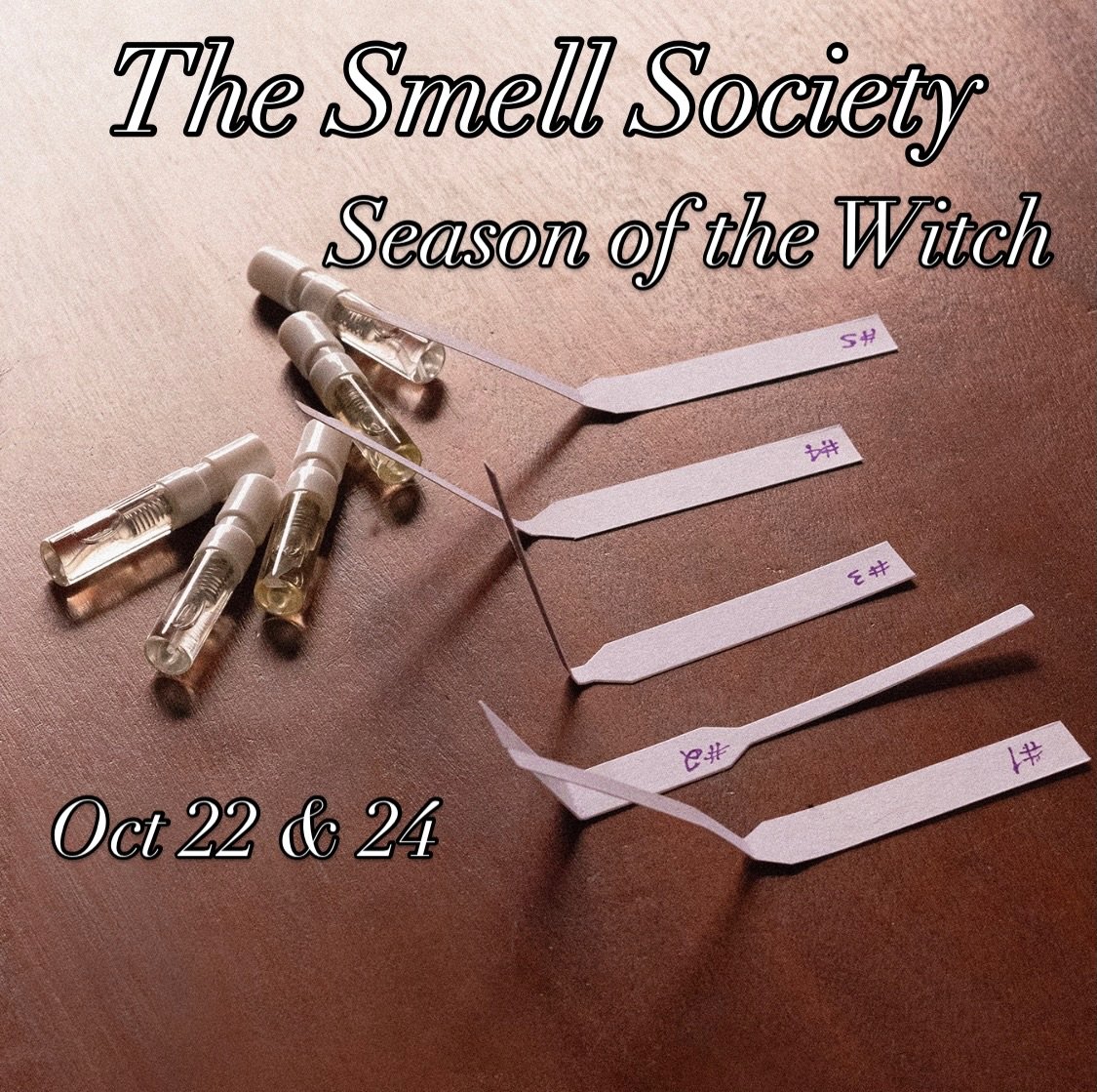 The fall edition of the Smell Society is upon us! Join a community of curious noses for a guided &lsquo;sniff&rsquo; through five witchy themed niche fragrances. Like a wine tasting for your nose!

🎟️ Tickets are $20 early bird and $30 regular and i