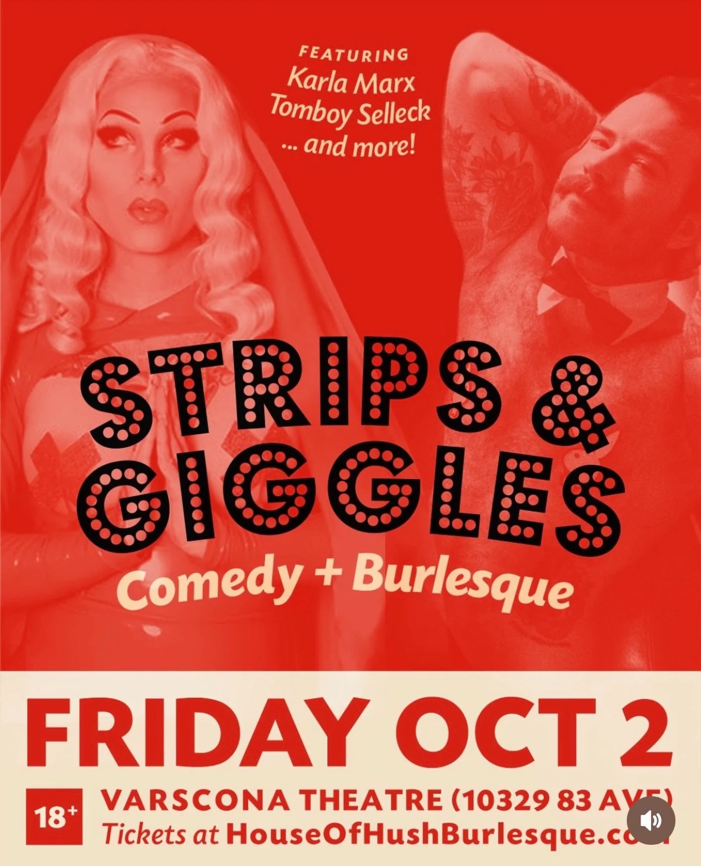 Find me this Friday October 2 at @varsconatheatre with some fabulous fall fragrances to smell before and after this dynamite comedy and burlesque show!

Featuring Calgary&rsquo;s @karla.marx1917 and @tomboyselleck 🌟 Plus @sketchybroads @capitalcityb