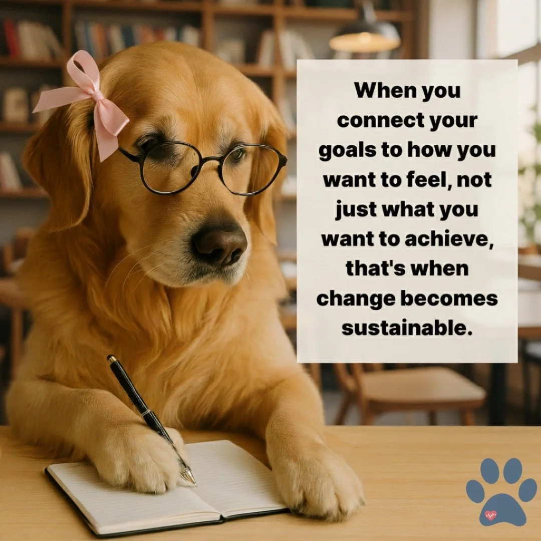 Before setting resolutions, try reflection with your pet.

They remind you what truly matters: rest, play, unconditional love, presence.

Let their energy guide what you want more of in the coming year. 

Goals rooted in feeling, not just doing, are 