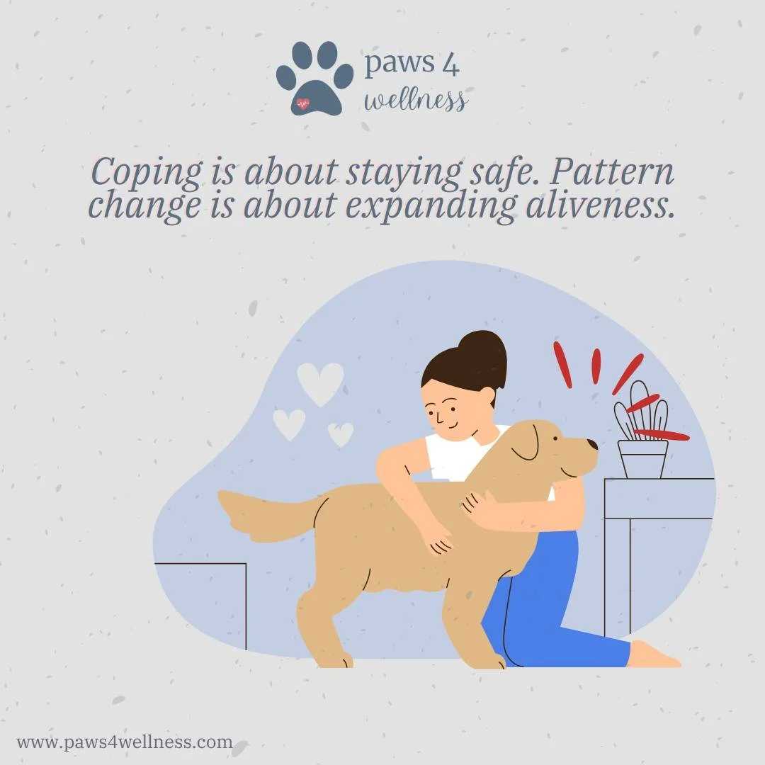 You&rsquo;re ready to move from coping to transformation when your nervous system feels stable enough to notice repetition.

That awareness isn&rsquo;t a setback &mdash; it&rsquo;s growing capacity.

When you feel curious about your patterns instead 