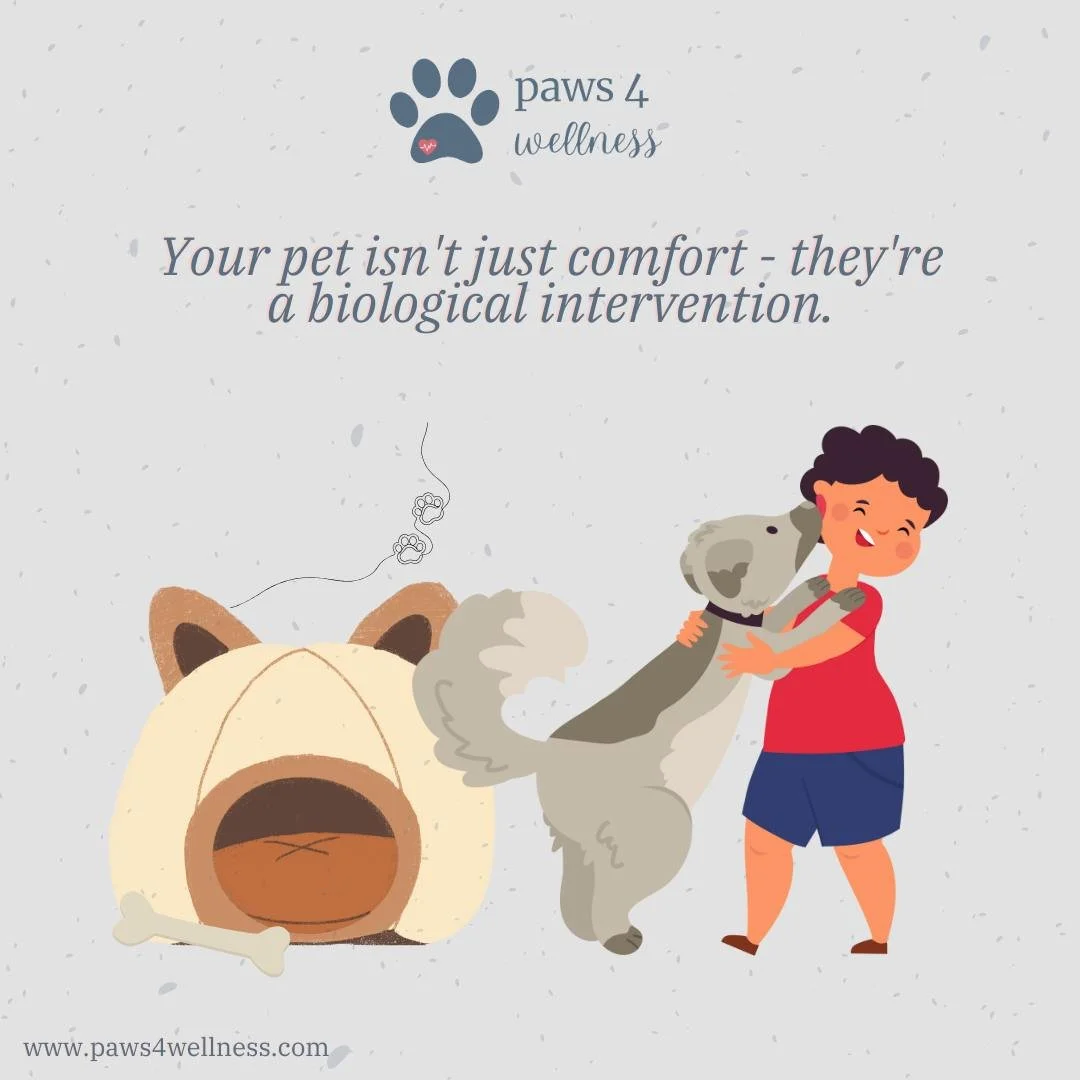 This changes how my clients approach regulation at work and home. 

Your pet reads your nervous system and adjusts to help you co-regulate in real time.

Set three 5-minute breaks daily to sit with your pet without your phone. 

Mirror their calm ins