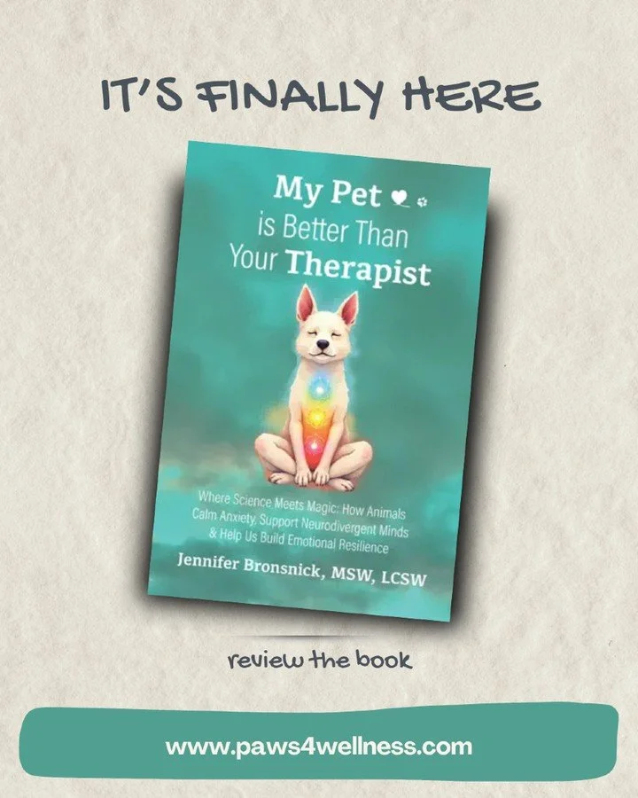 If your pet has ever helped you feel better&hellip; This book is for you. My Pet Is Better Than Your Therapist is your guide to more calm, connection, and resilience.

👉 Available now&mdash;click the link in bio to get your copy.
#Paws4Wellness #Pet