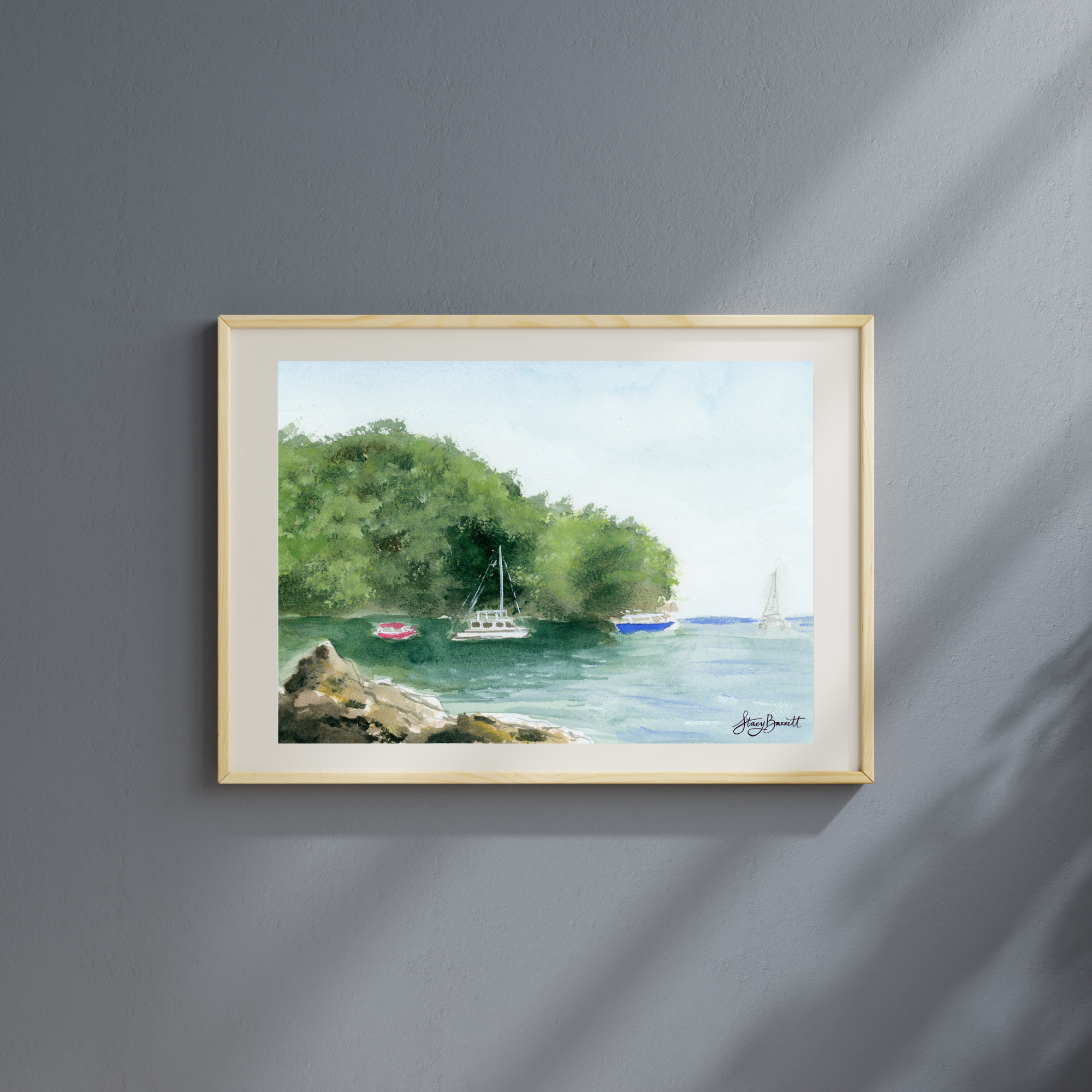 St. Lucia Hidden Beach - 5x7 Framed.png