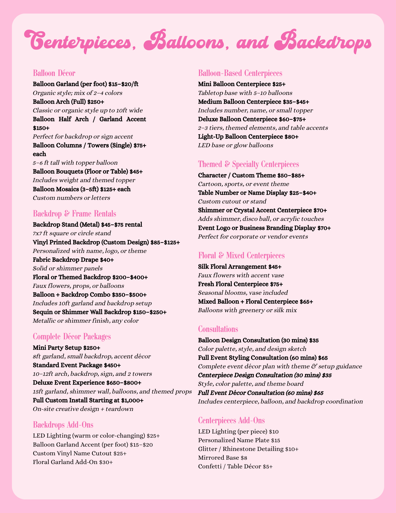 **non-refundable half down deposit is due at time of ordering, design will not be started until received**