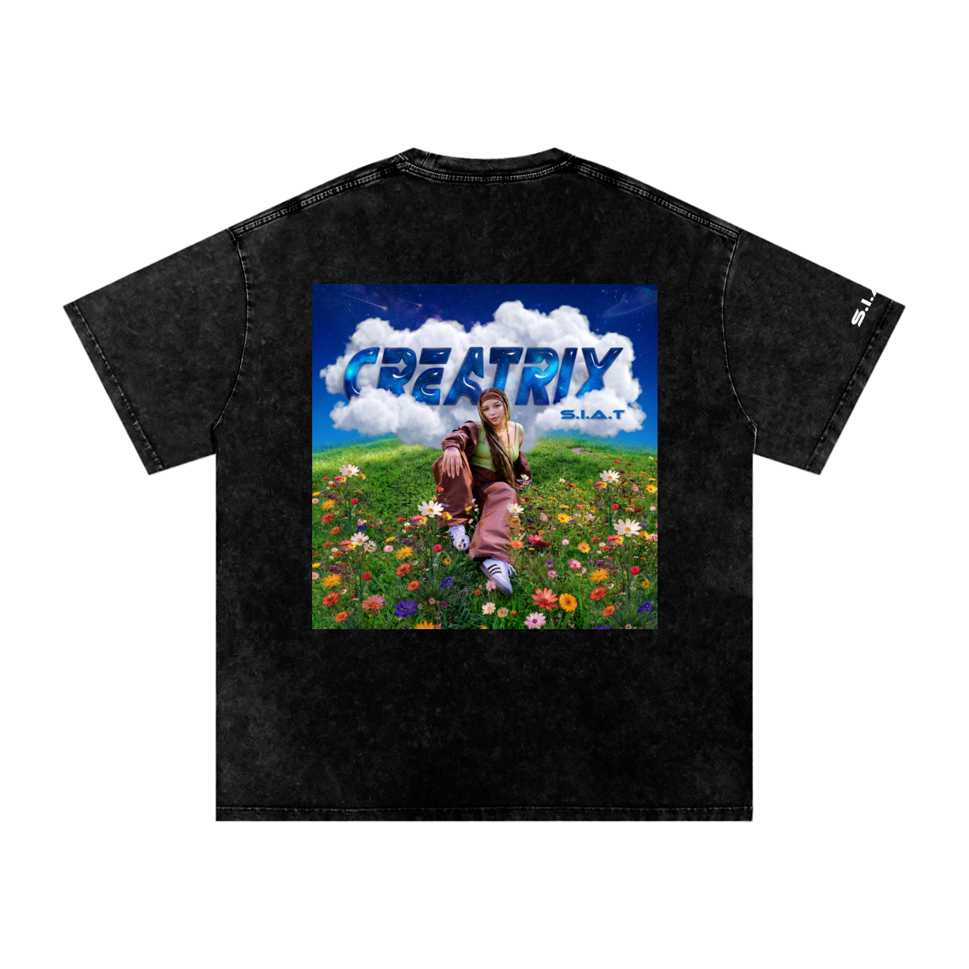 CREATRiX Cover Snow Washed Oversized Cotton T-Shirt