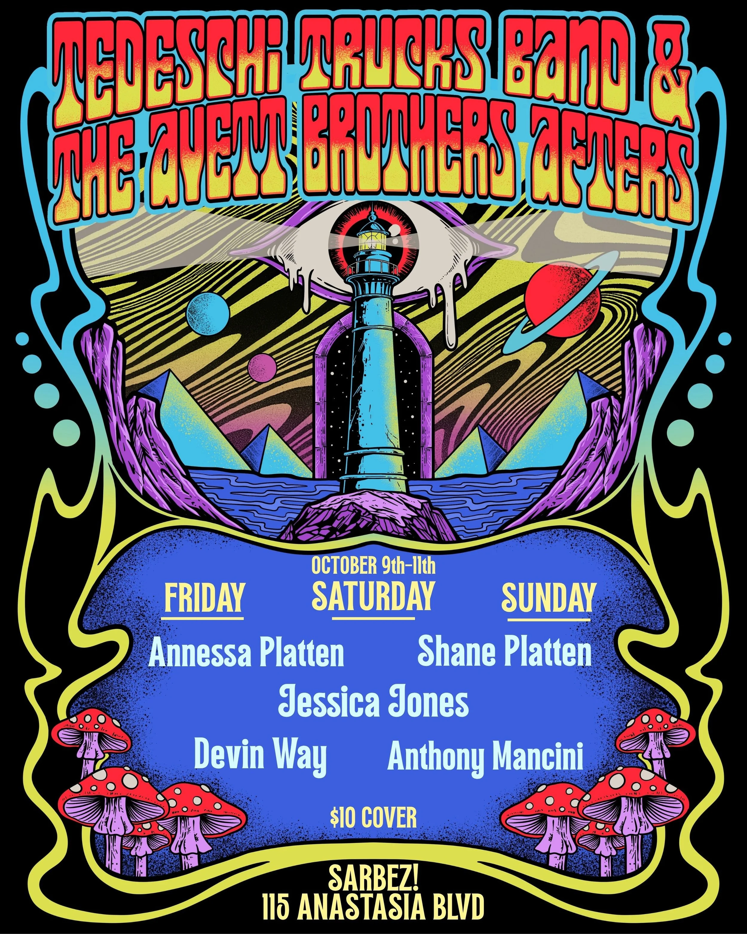 TEDESCHI TRUCKS &amp; AVETT BROTHERS AFTERS FRIDAY-SUNDAY