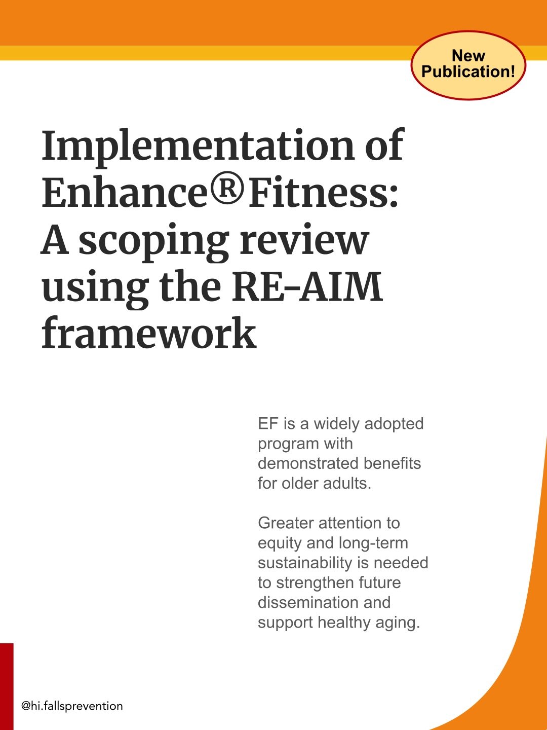 It&rsquo;s out! 🎉 Our new EnhanceFitness review in The Gerontologist highlights the program&rsquo;s impact across 33 studies. Hawai&lsquo;i was honored to be part of the effort, showing EnhanceFitness&rsquo;s strong impact on older adults&rsquo; hea