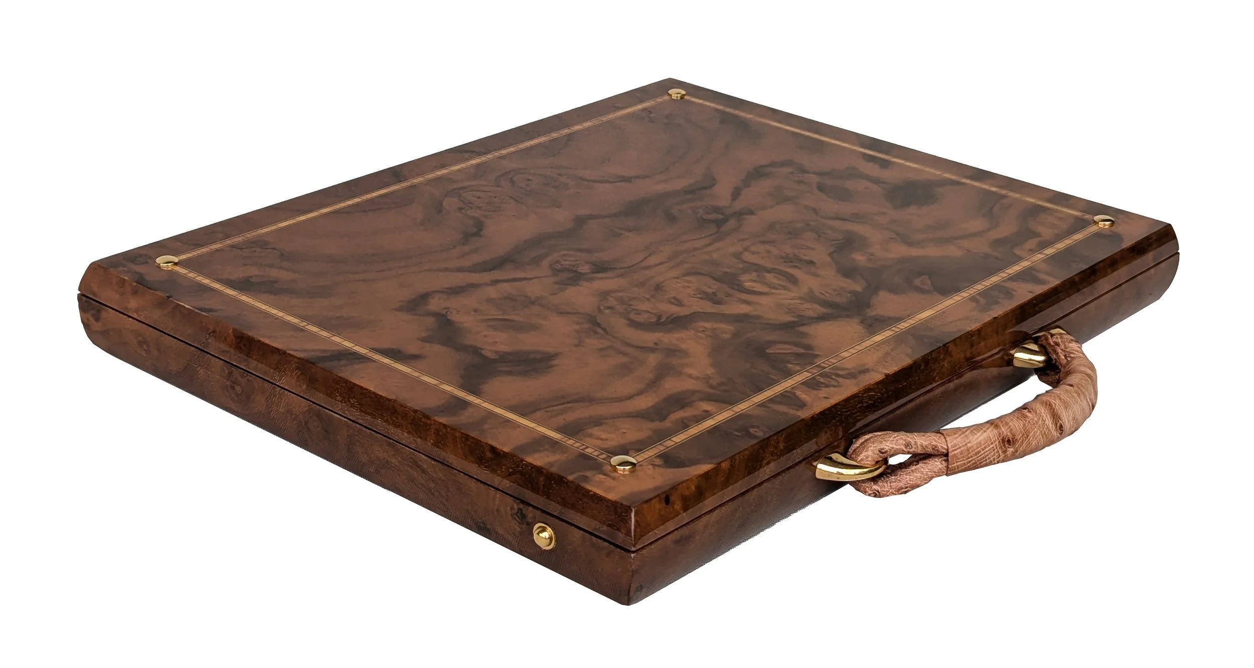 DOCUMENT CASE - WALNUT & TULIPWOOD INLAY — Boucher & Co