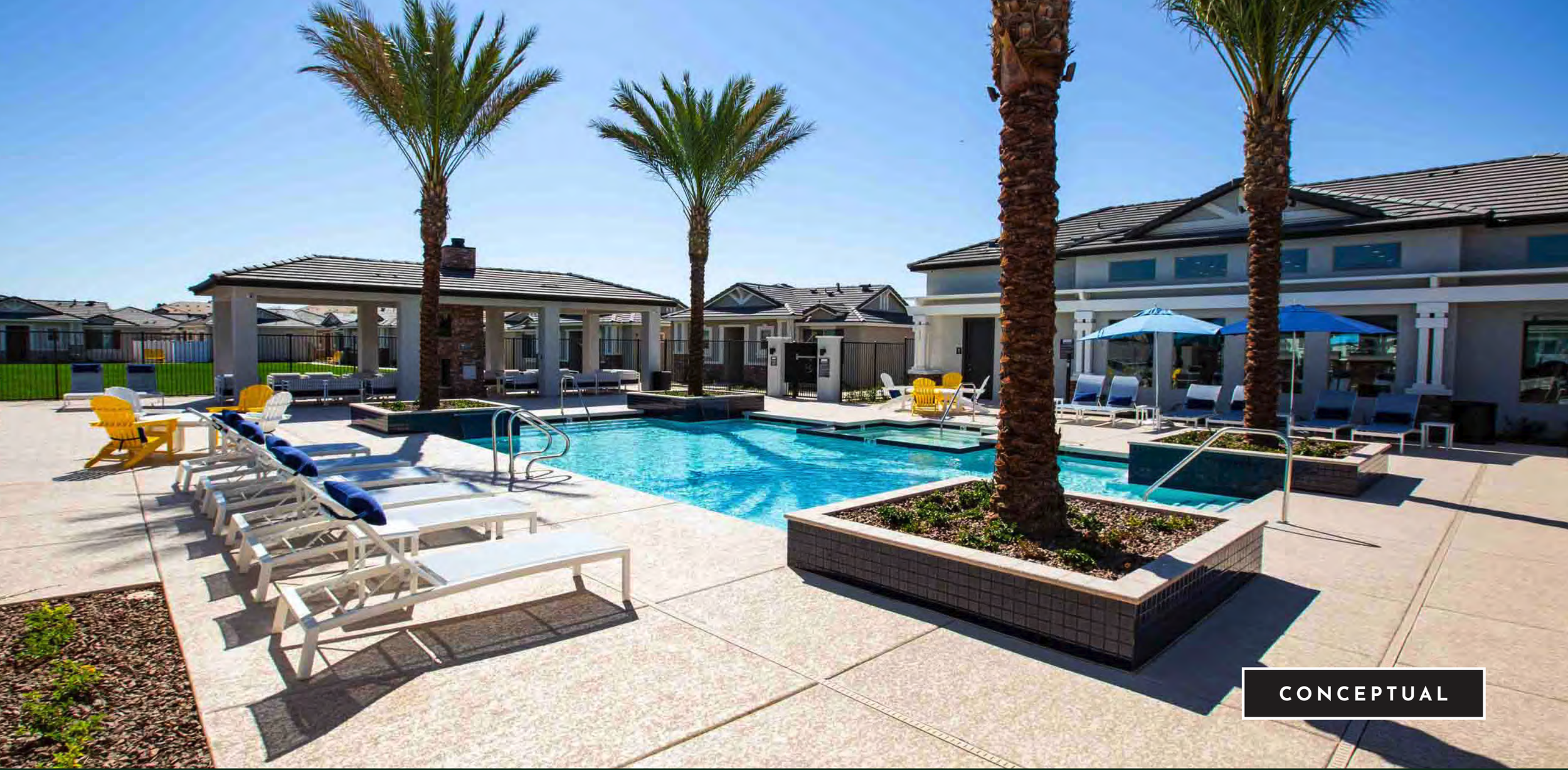 Turner Farms resort-style pool and spa amenity area