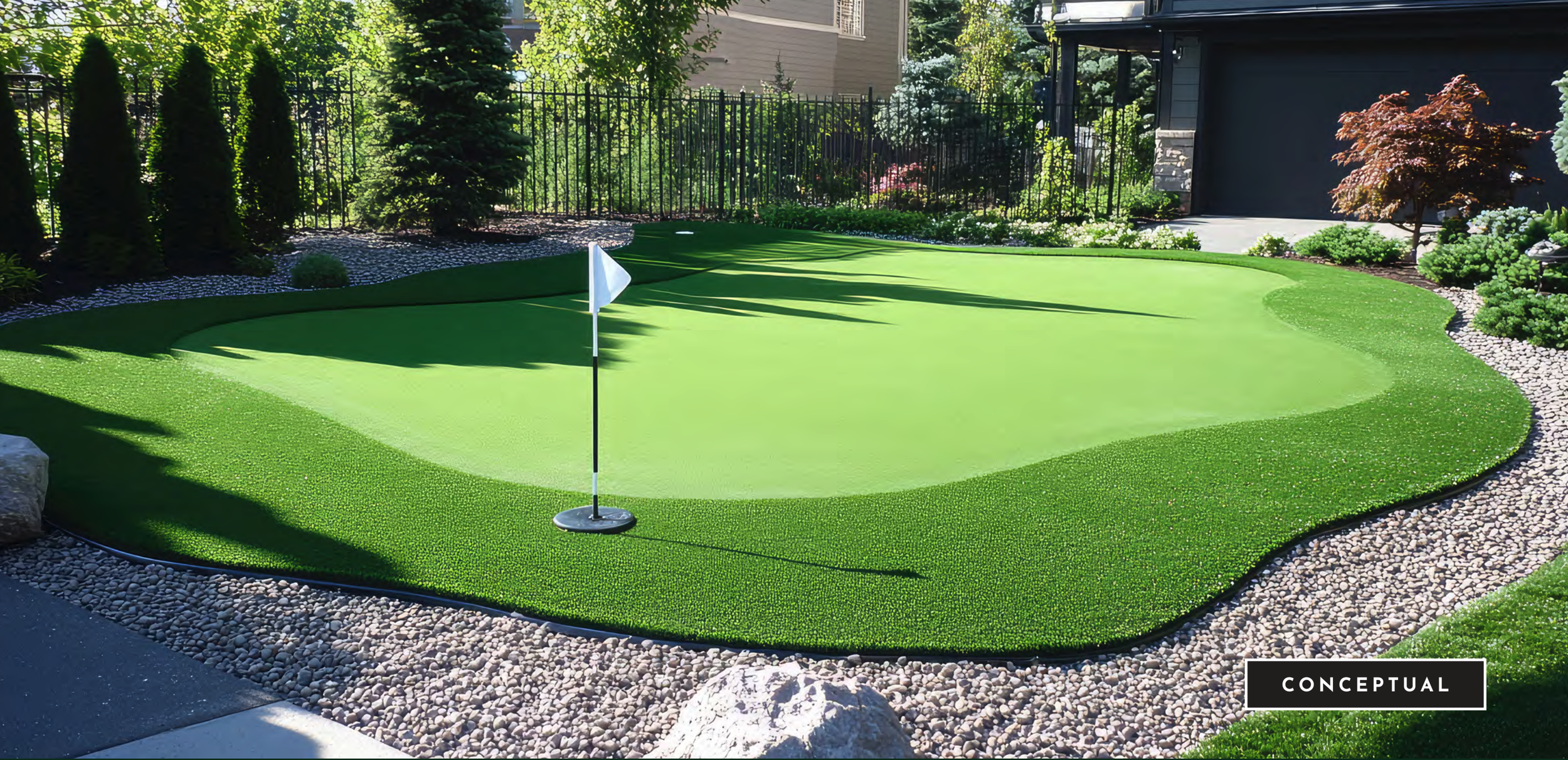Turner Farms putting green amenity for residents