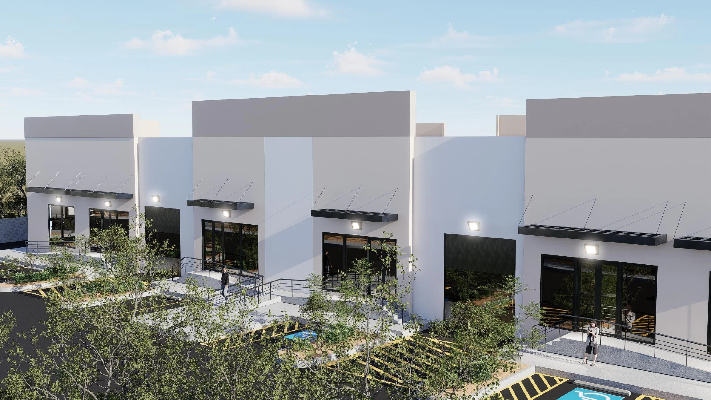 Pepper Lane industrial flex building with desert landscaping