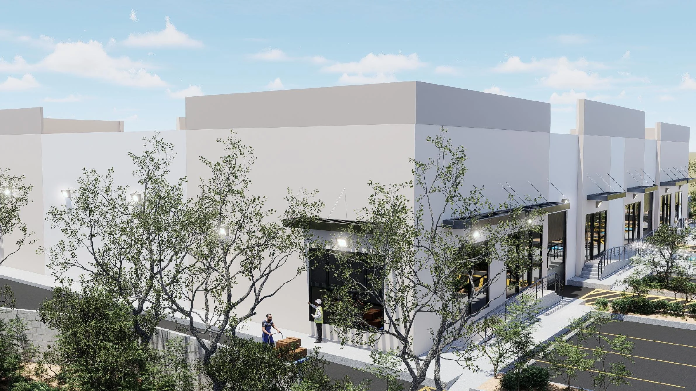 Pepper Lane industrial flex corner building view