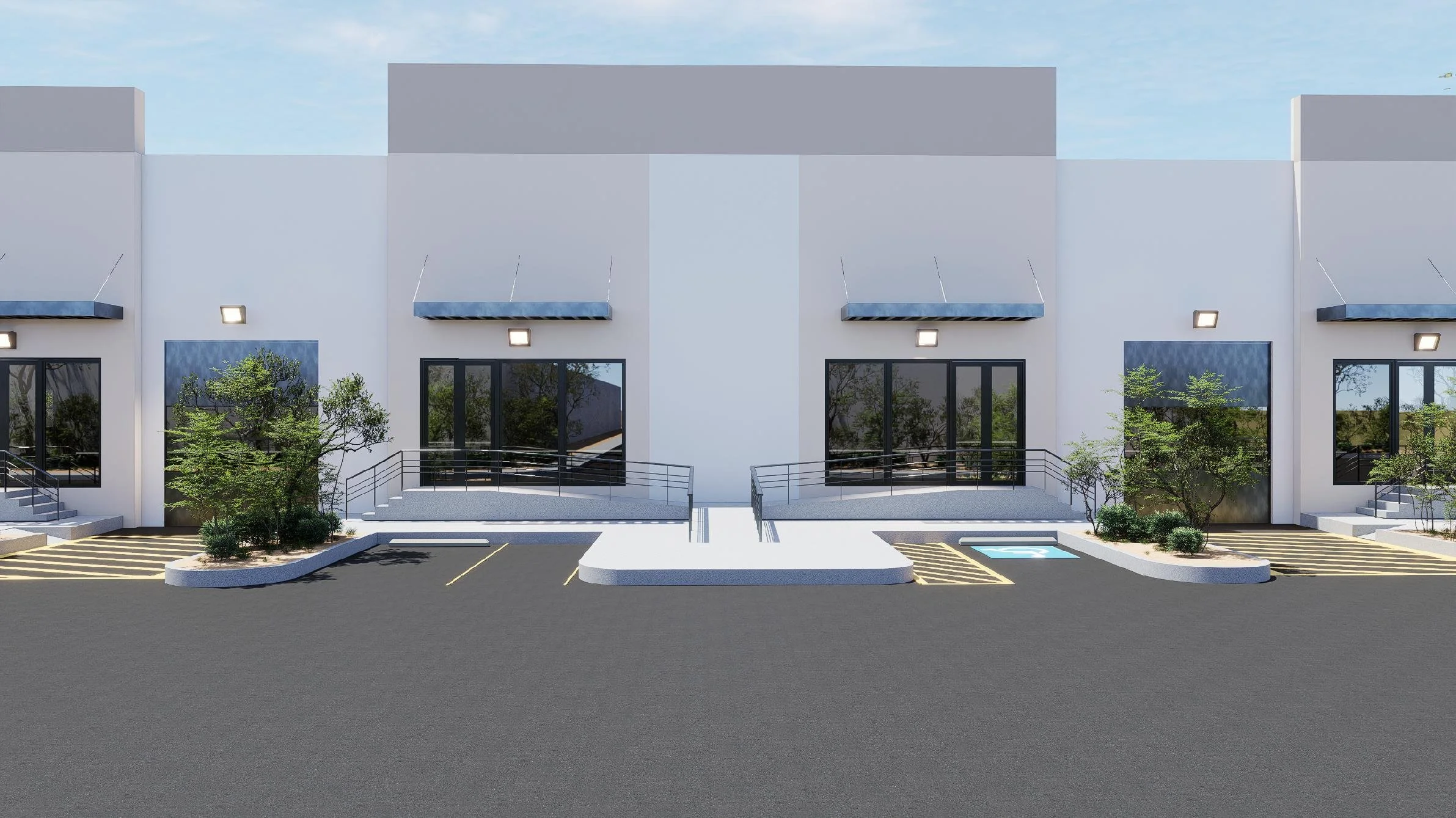 Pepper Lane warehouse and office unit front entrance