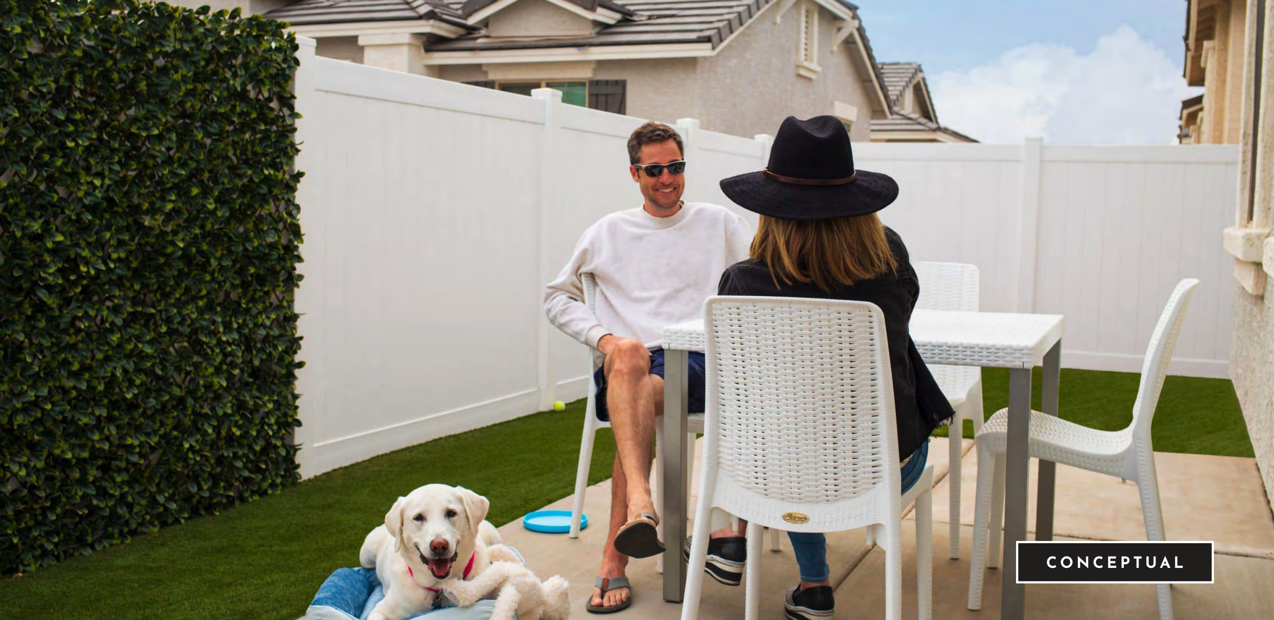 Turner Farms private fenced yard and pet-friendly rental home