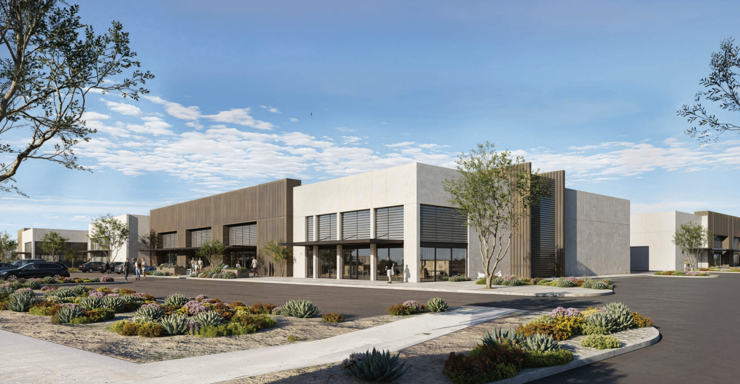 Longbow Commerce Park office and light industrial building rendering