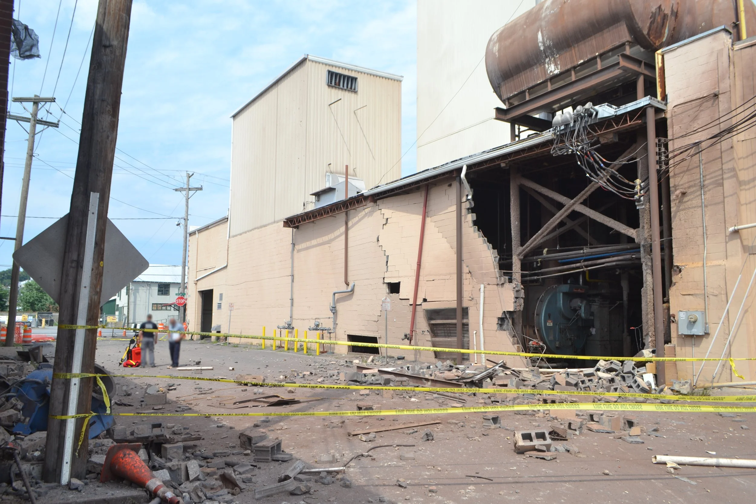 Image of damage to west wall.