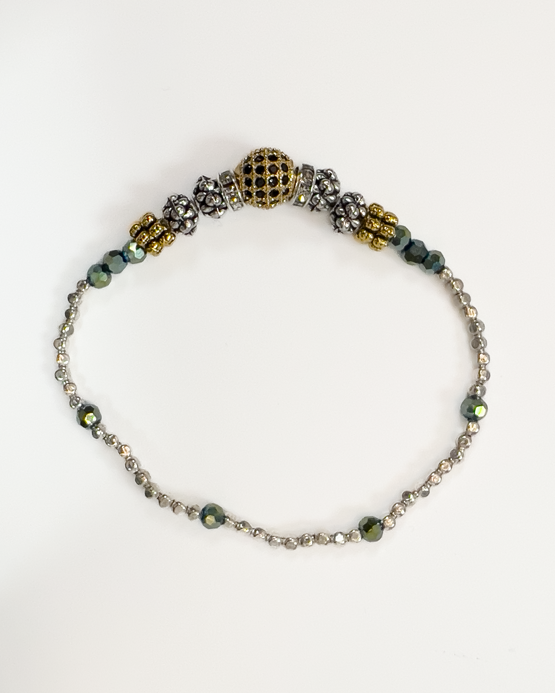 Green & Gold Metallic Bracelet