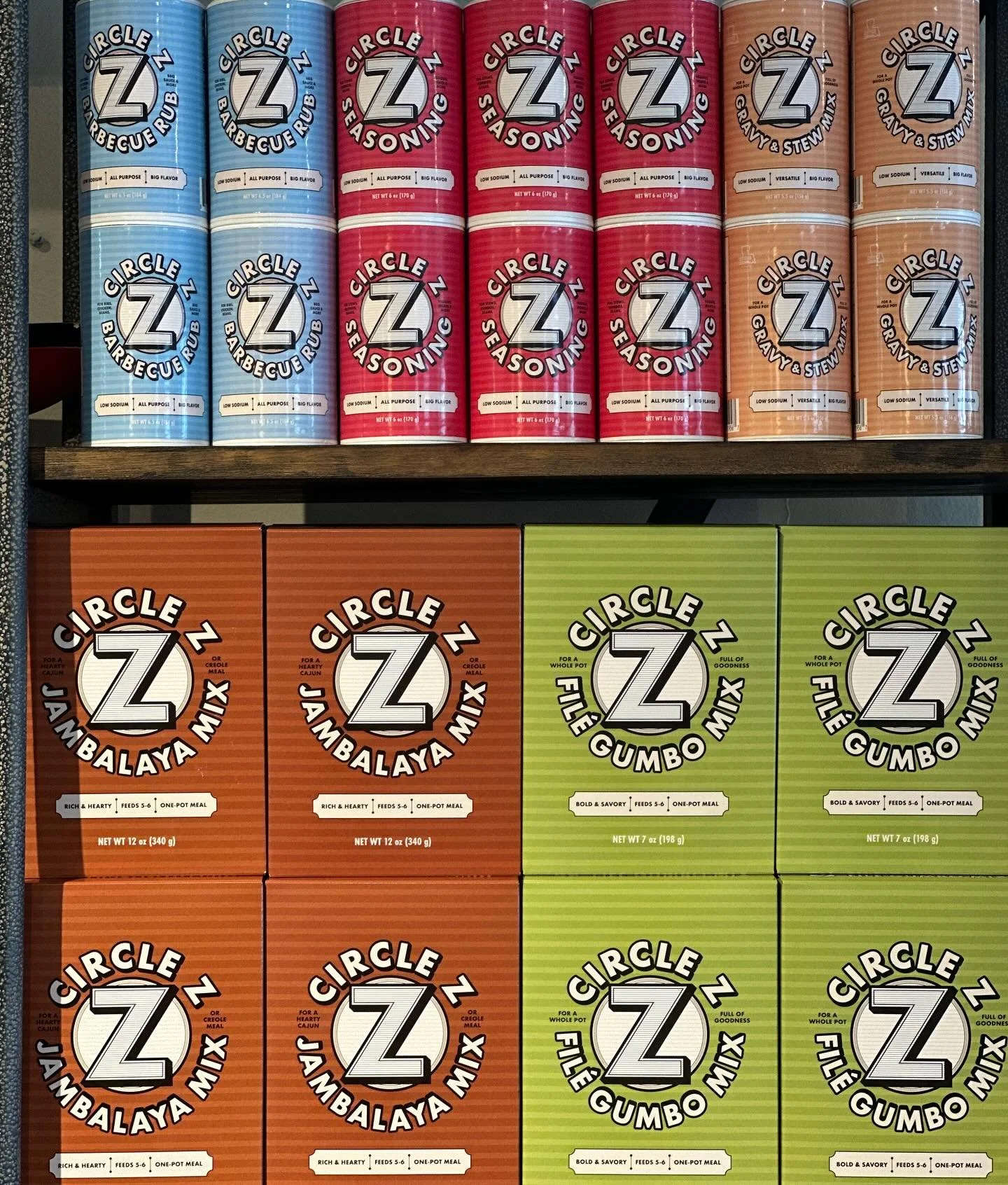 Circle Z Foods.  Big flavor, simple ingredients. For info and recipes visit circlezfoods.com or purchase @wjsmokehouse @bourbonpride @nesbitsmarket @mathernes Laplace
