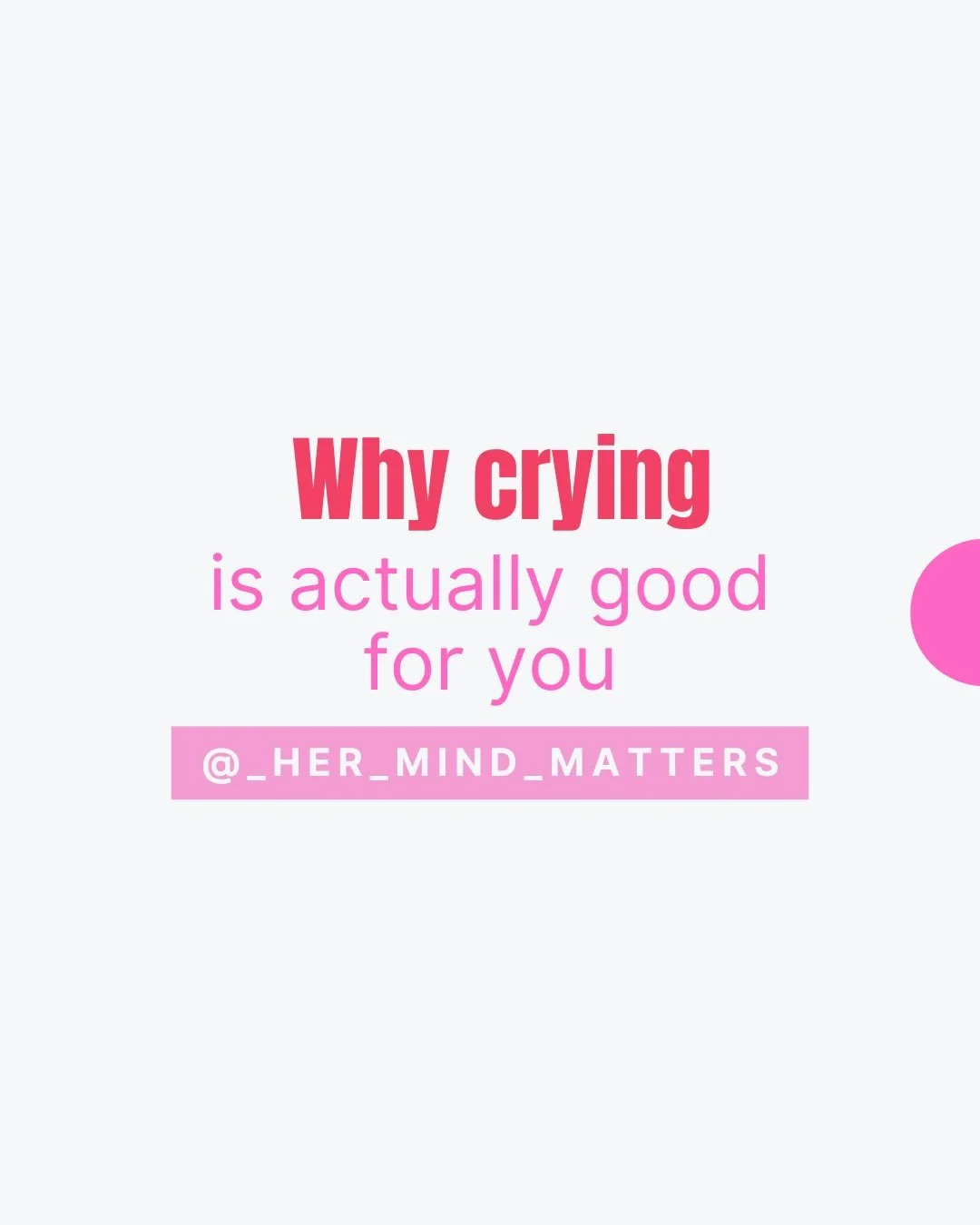 Crying is often seen as something we should hide, but it is actually a natural way the body processes stress and strong emotions.

Emotional tears can help release stress hormones like cortisol and activate the nervous system that helps the body calm