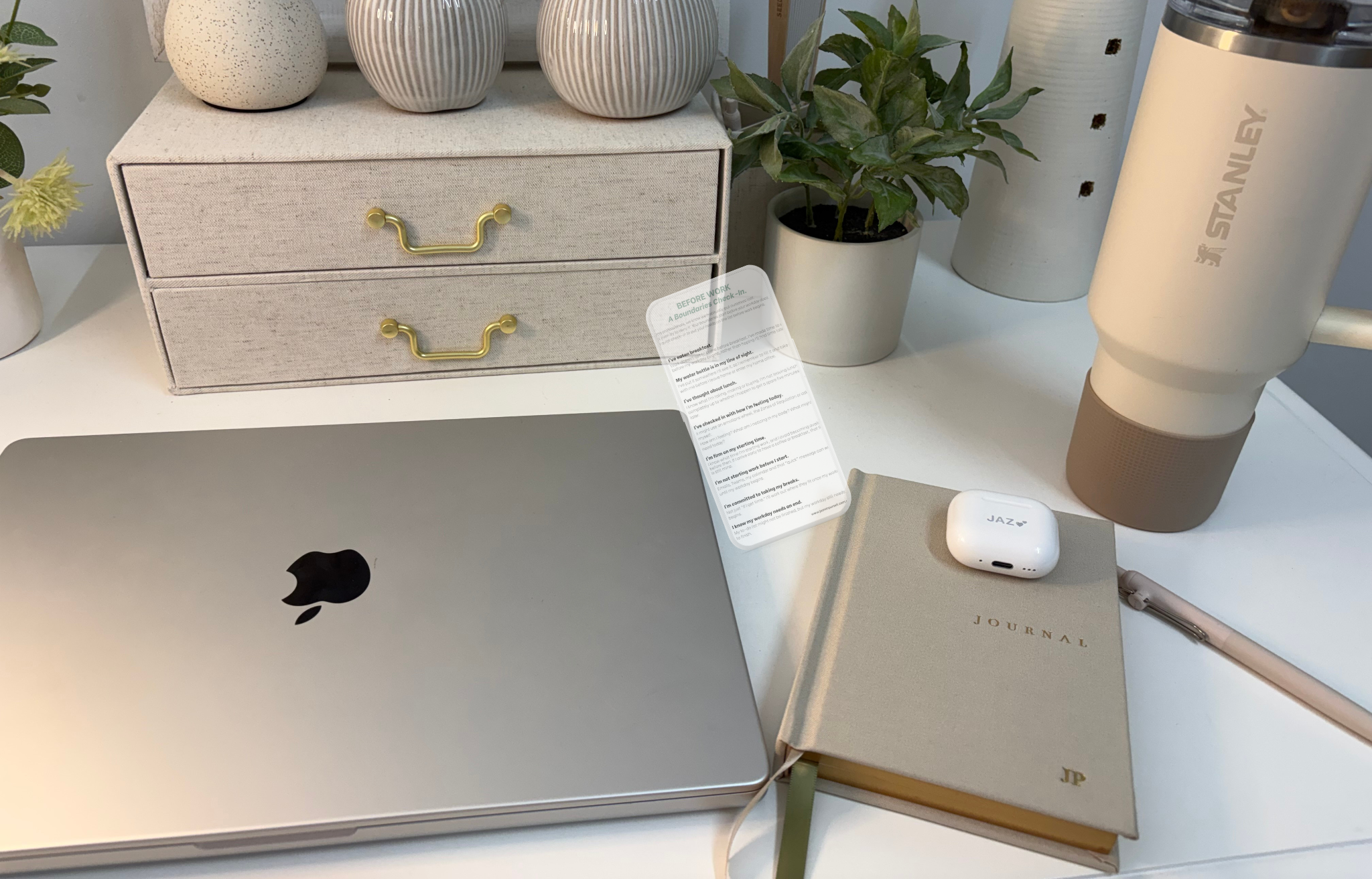 Jazmin Pursell Consulting desk Before Work Boundaries Check-In