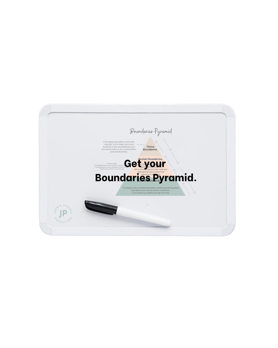 Jazmin Pursell Consulting Boundaries Pyramid free downloadable resource for helping professionals and leaders