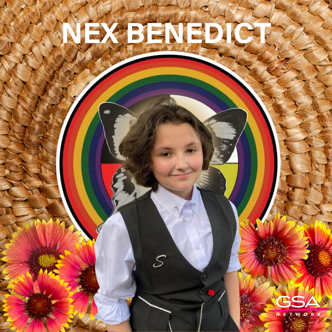 Statement from GSA Network in Solidarity with Nex Benedict and All TQ2S+ Young People
