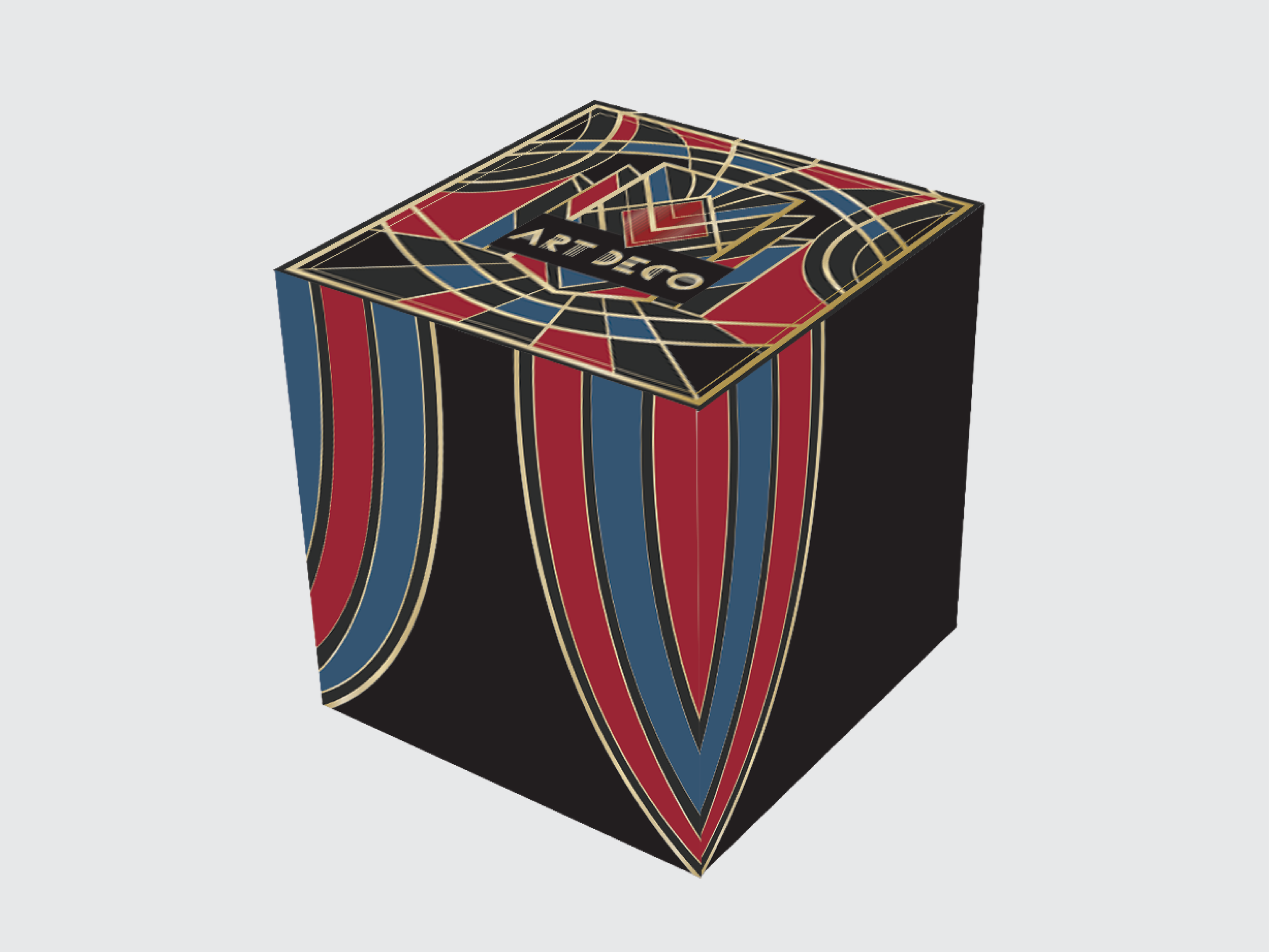 Three-Dimensional Design: Art Deco Cube