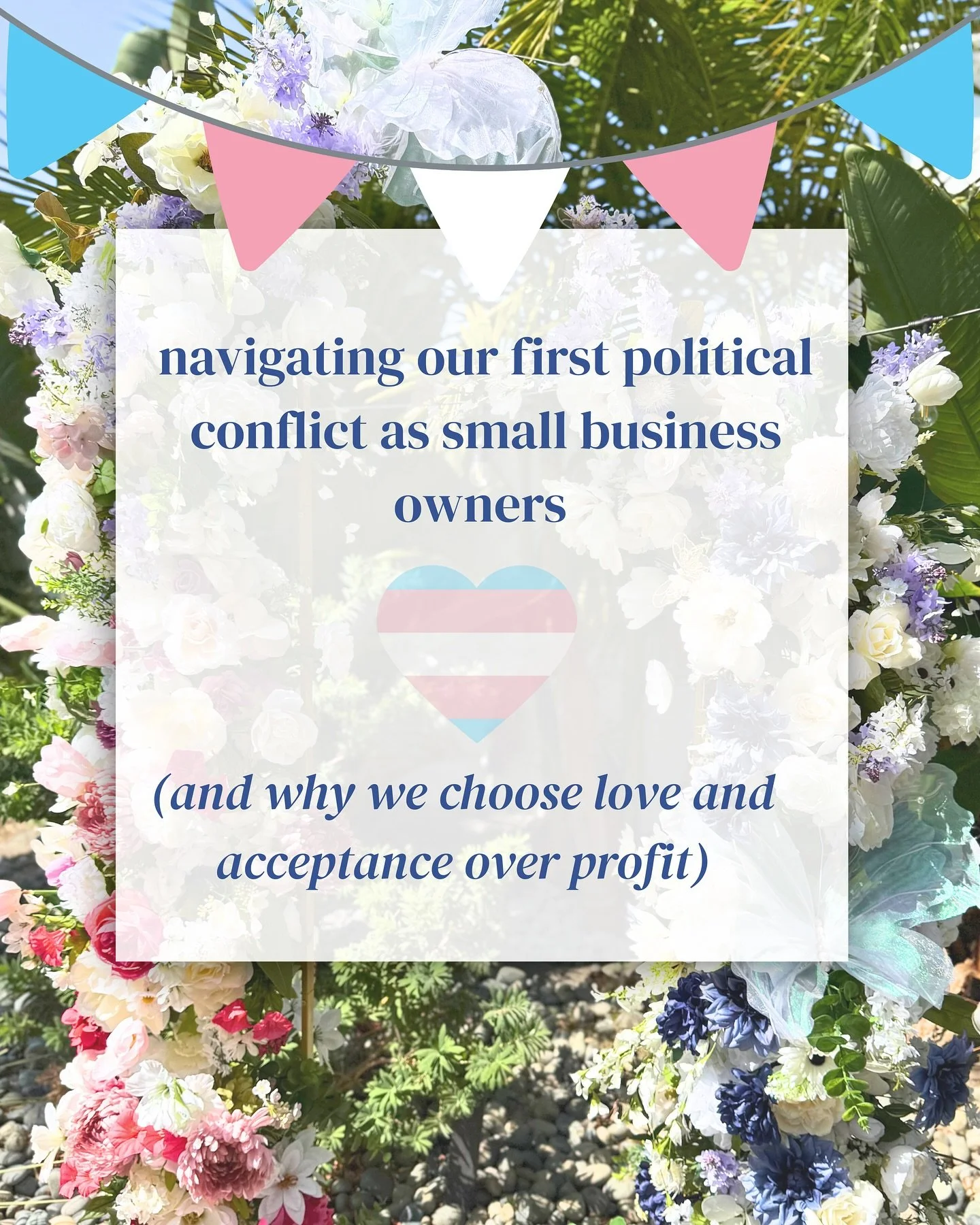 We're embarrassed to admit this (but we will anyways).

When we first agreed to sponsor a trans event, we debated hiding it from our followers?

Why?

As a brand new family-oriended business, we were scared didn't want to risk ostracizing the communi