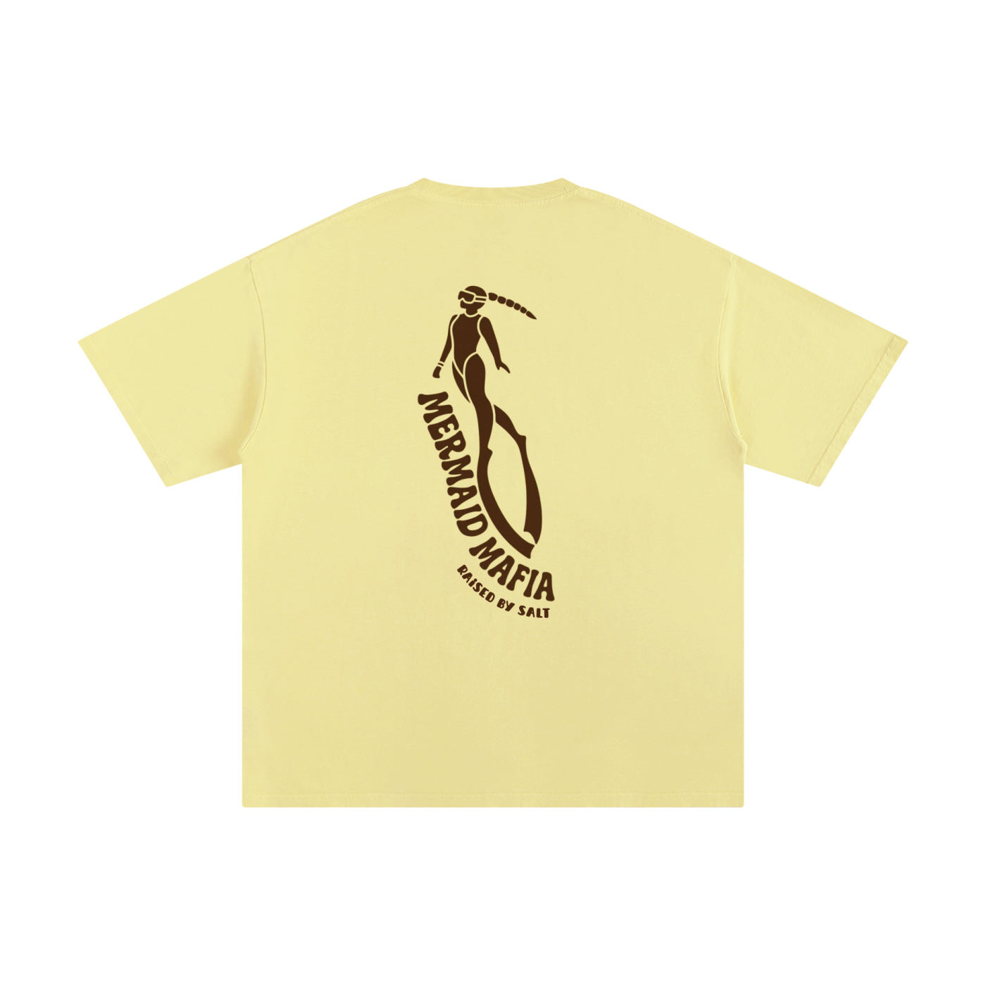 Mermaid Mafia Oversized Tee - Butter & Brown