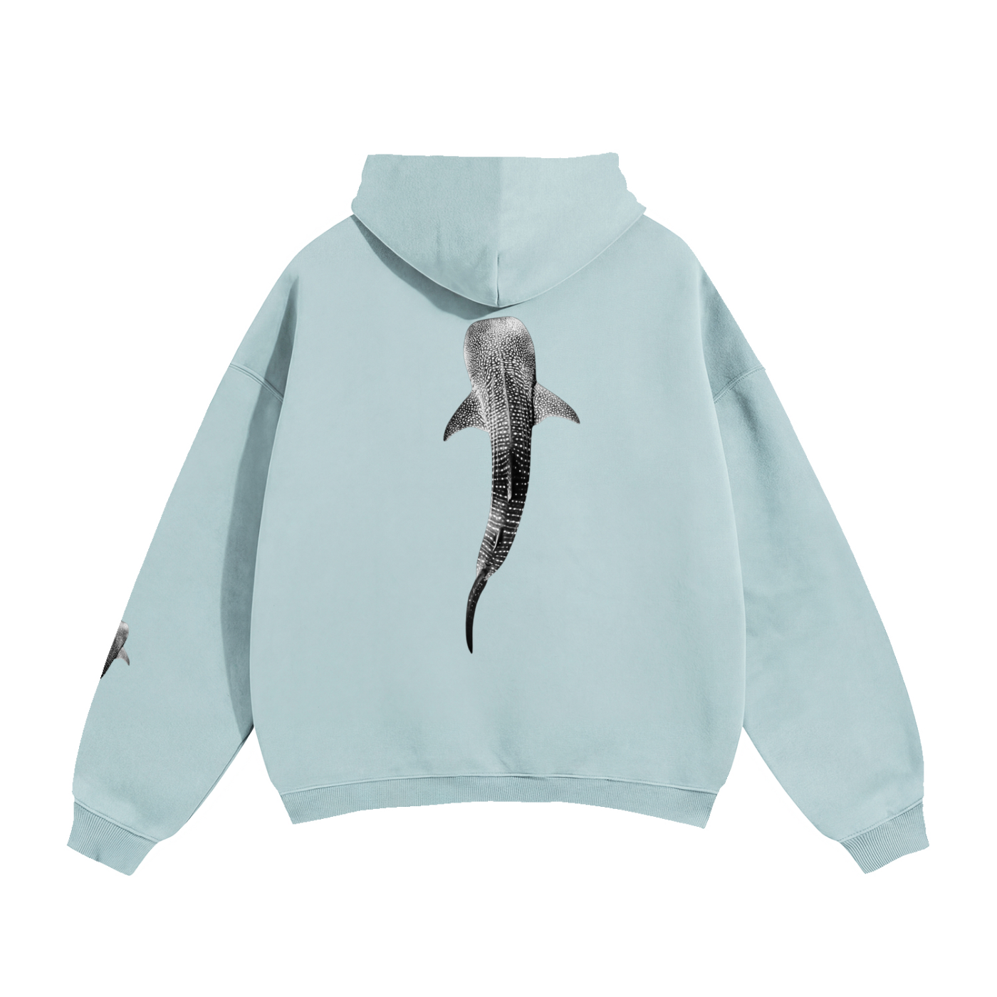 Whale Shark Oversize Hoodie | Sea Mist