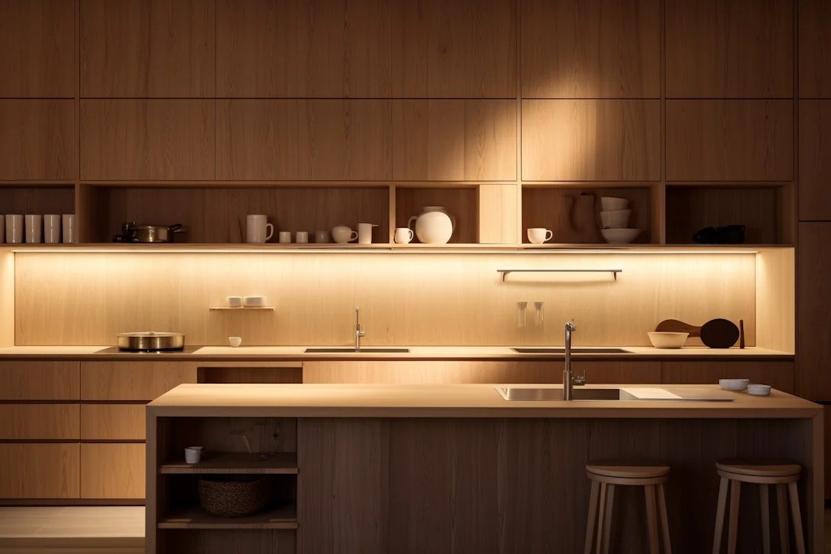 Contemporary Warm Brown Minimalist Kitchen.jpeg