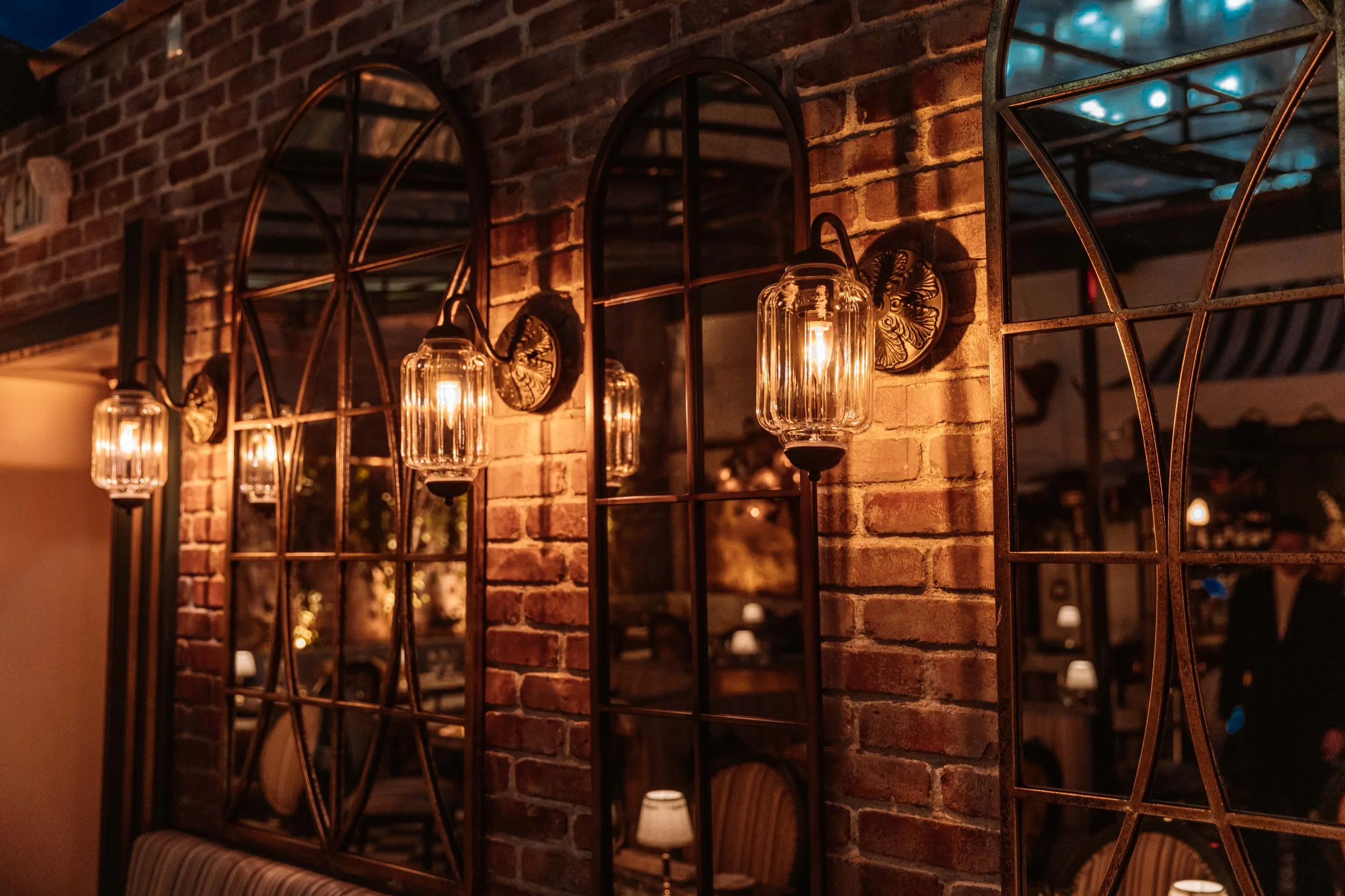 Celebration in outdoor venue with dinner and drinks