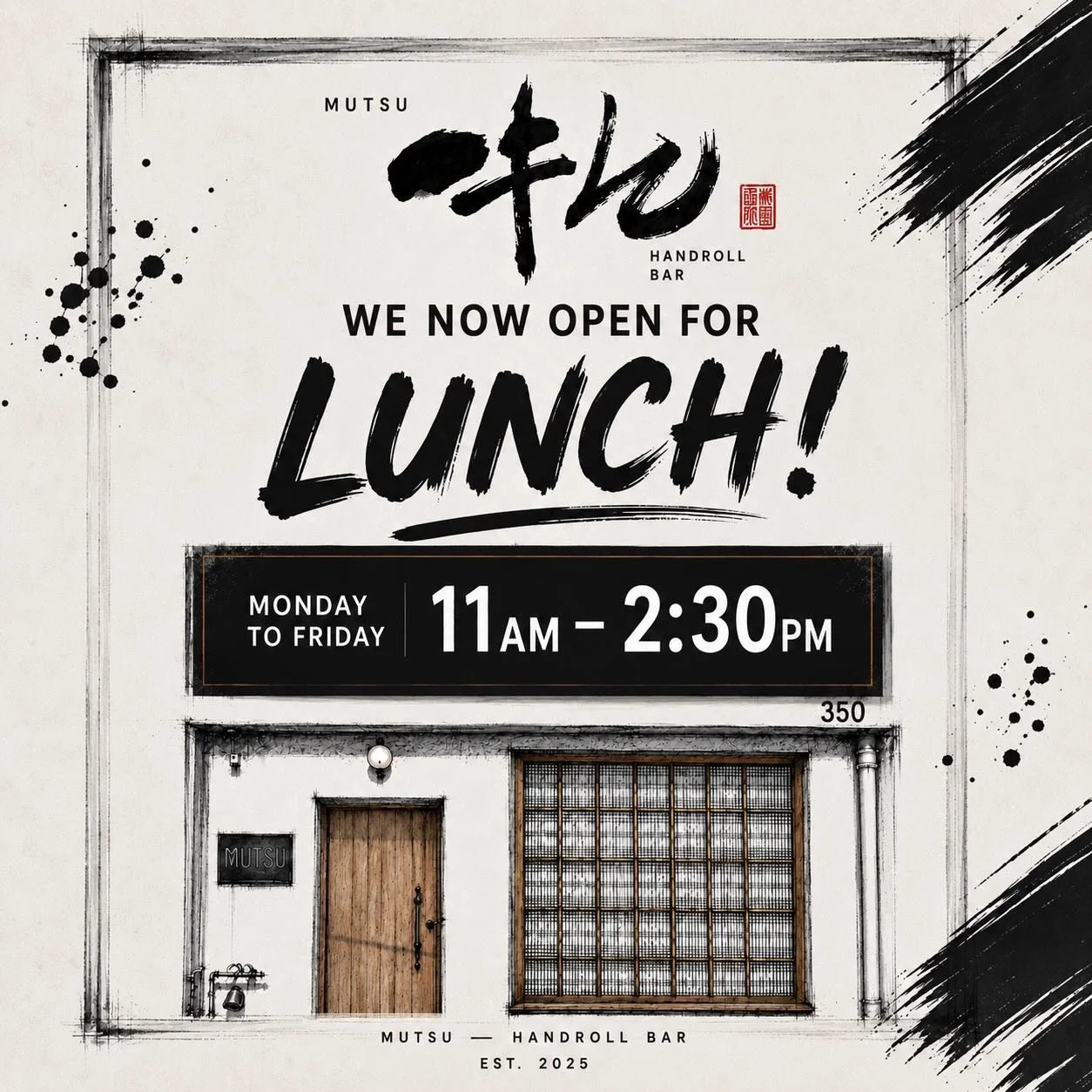 Your new lunch spot just dropped ✨
Mon&ndash;Fri | 11AM&ndash;2:30PM

Handrolls worth leaving your desk for.

See you at Mutsu 🇯🇵

Reserve via the link in bio