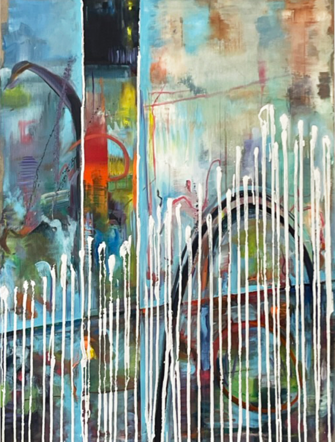 ABSTRACT, 2023. Oil on linen, 36 × 48 in (91.4 × 121.9 cm).