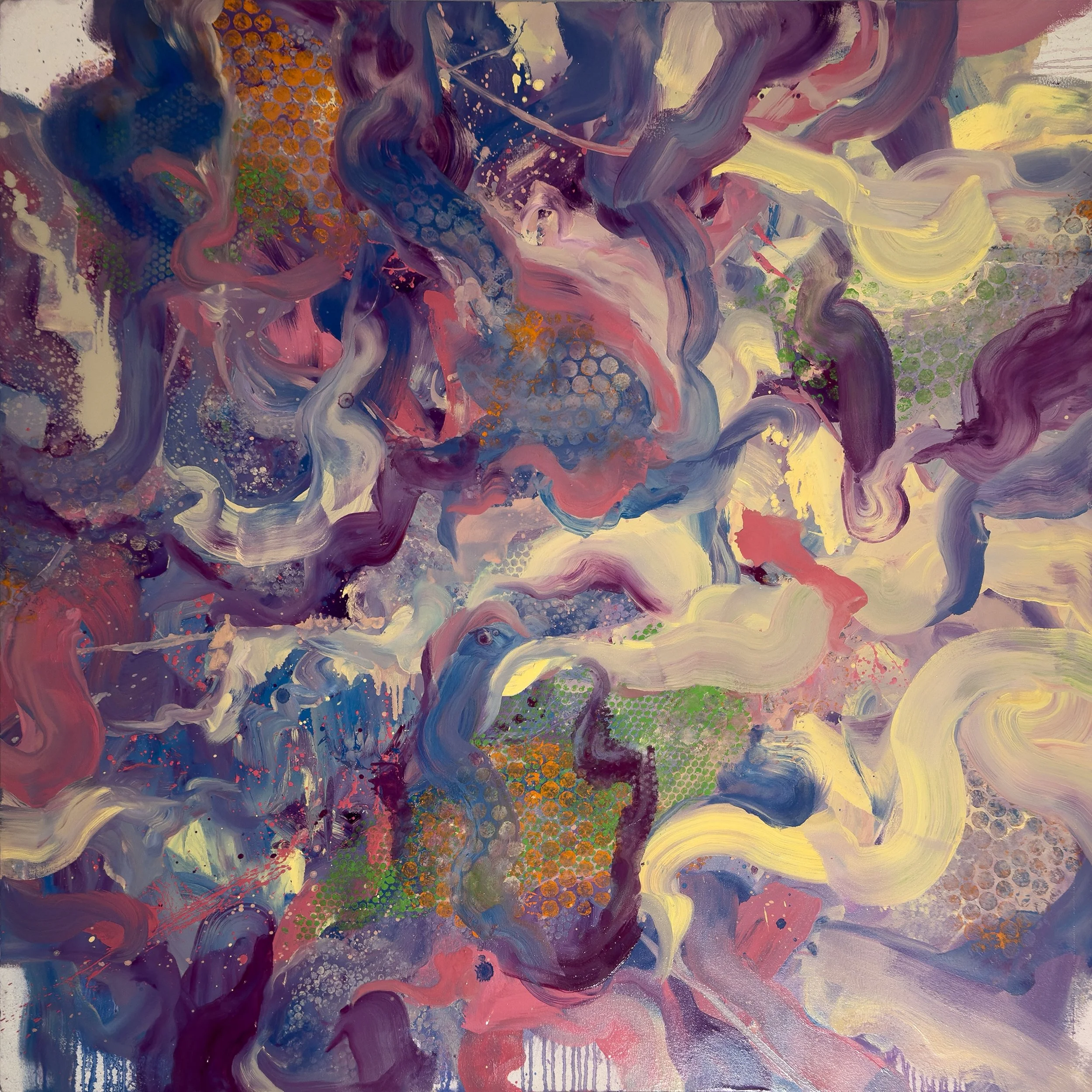 TANGO SWOON, 2026. Oil on canvas, 60 × 60 in (152.4 × 152.4 cm).